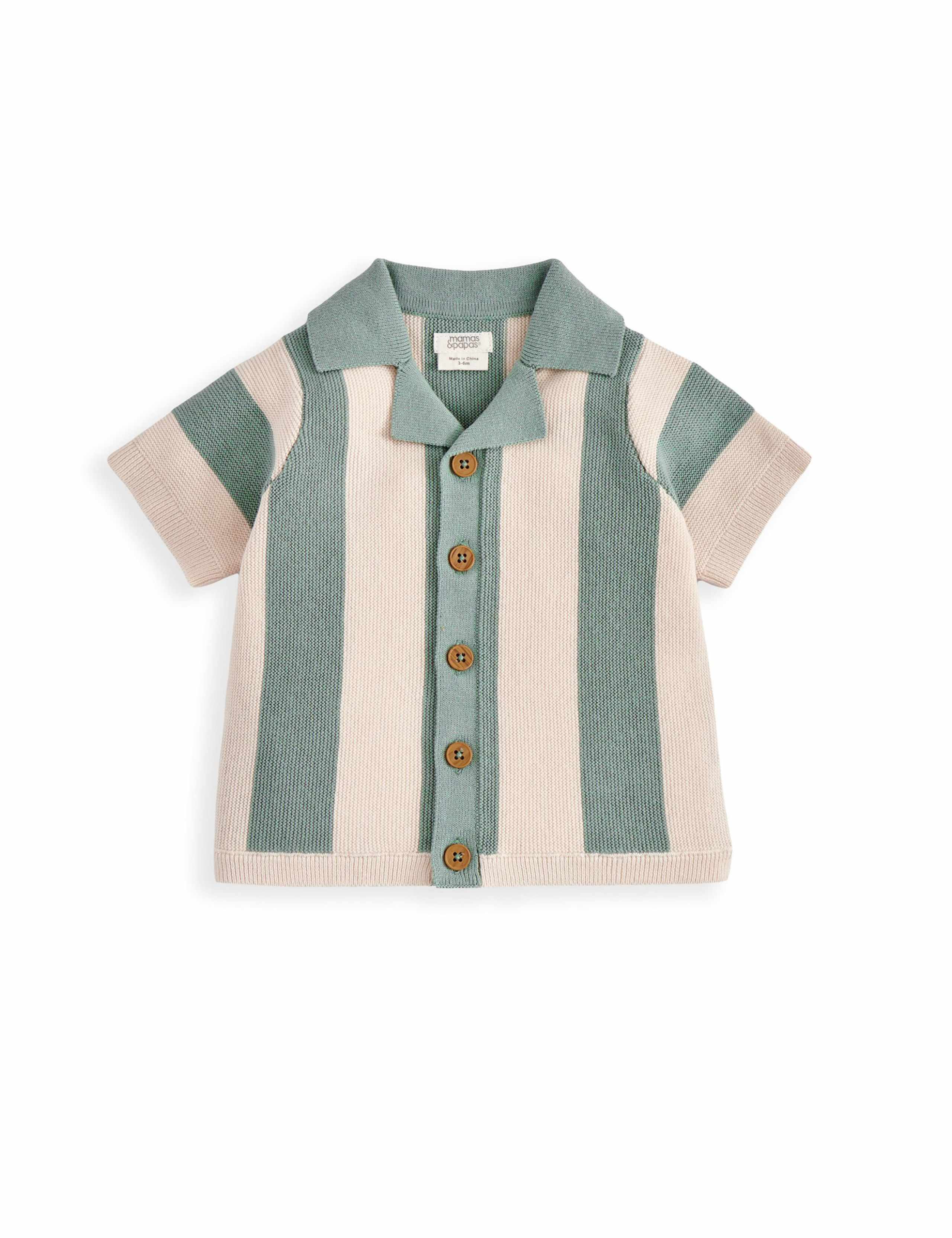 2 Piece Pure Cotton Knitted Top & Bottom Set (0-3 Years) 4 of 5