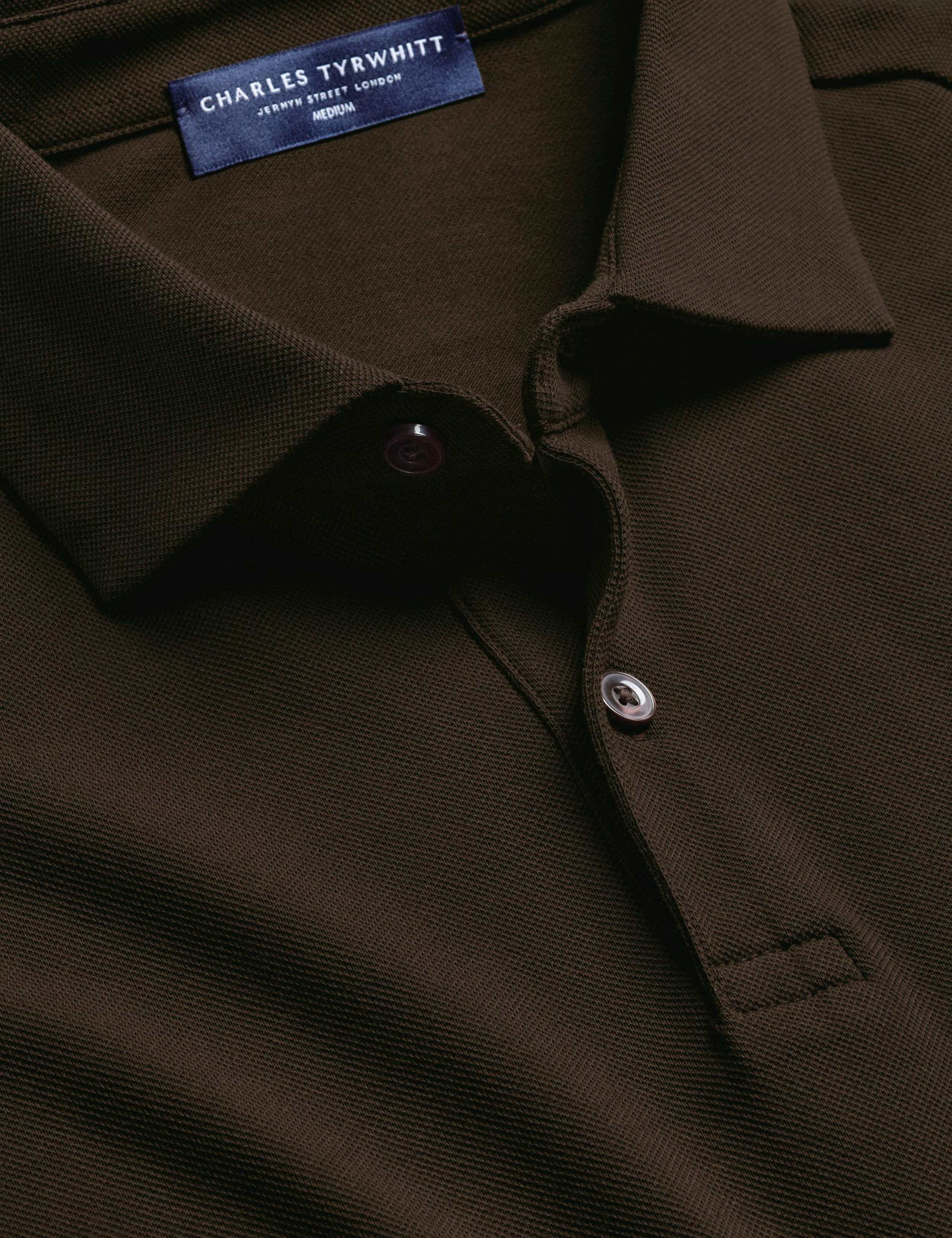 Cotton Rich Pique Long Sleeve Polo Shirt 4 of 6