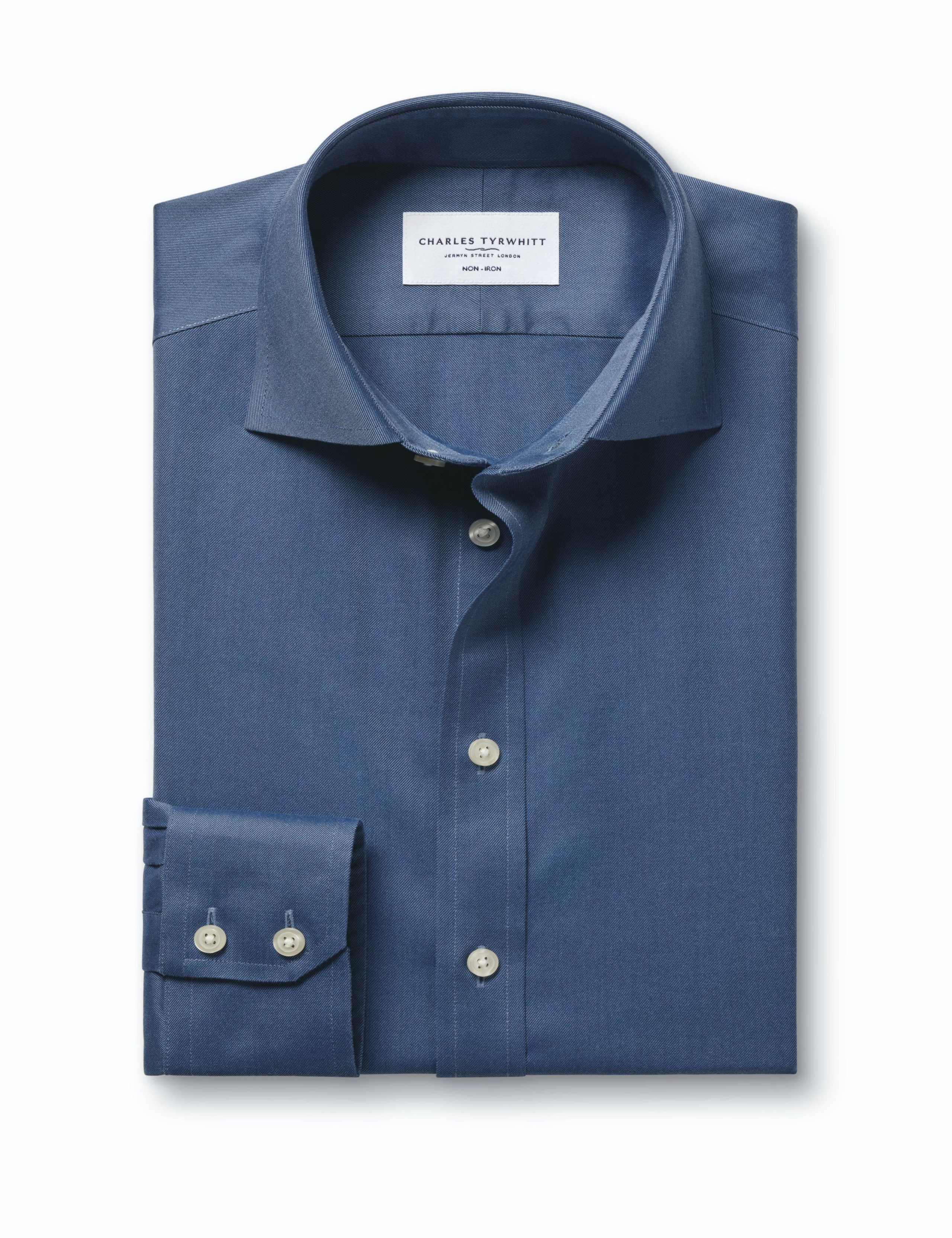 Slim Fit Non Iron Pure Cotton Twill Shirt 2 of 6