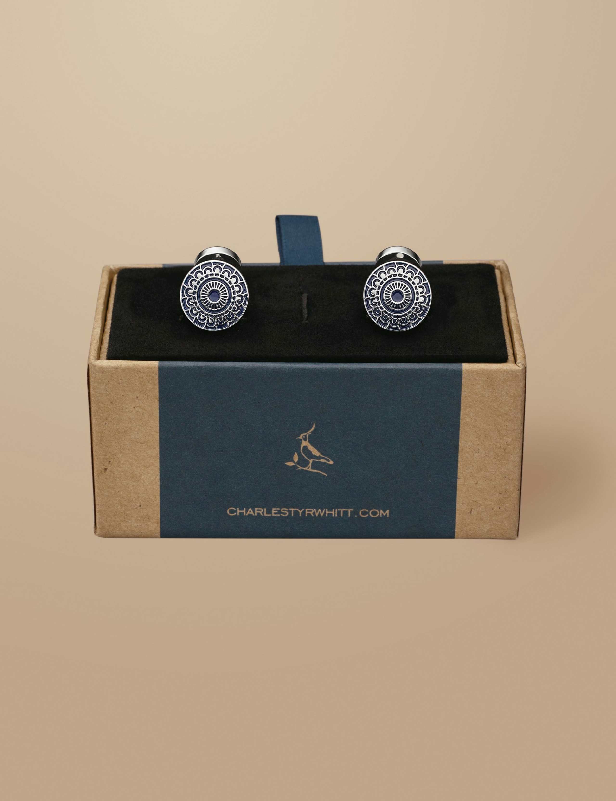 Floral Enamel Round Cufflinks 2 of 2