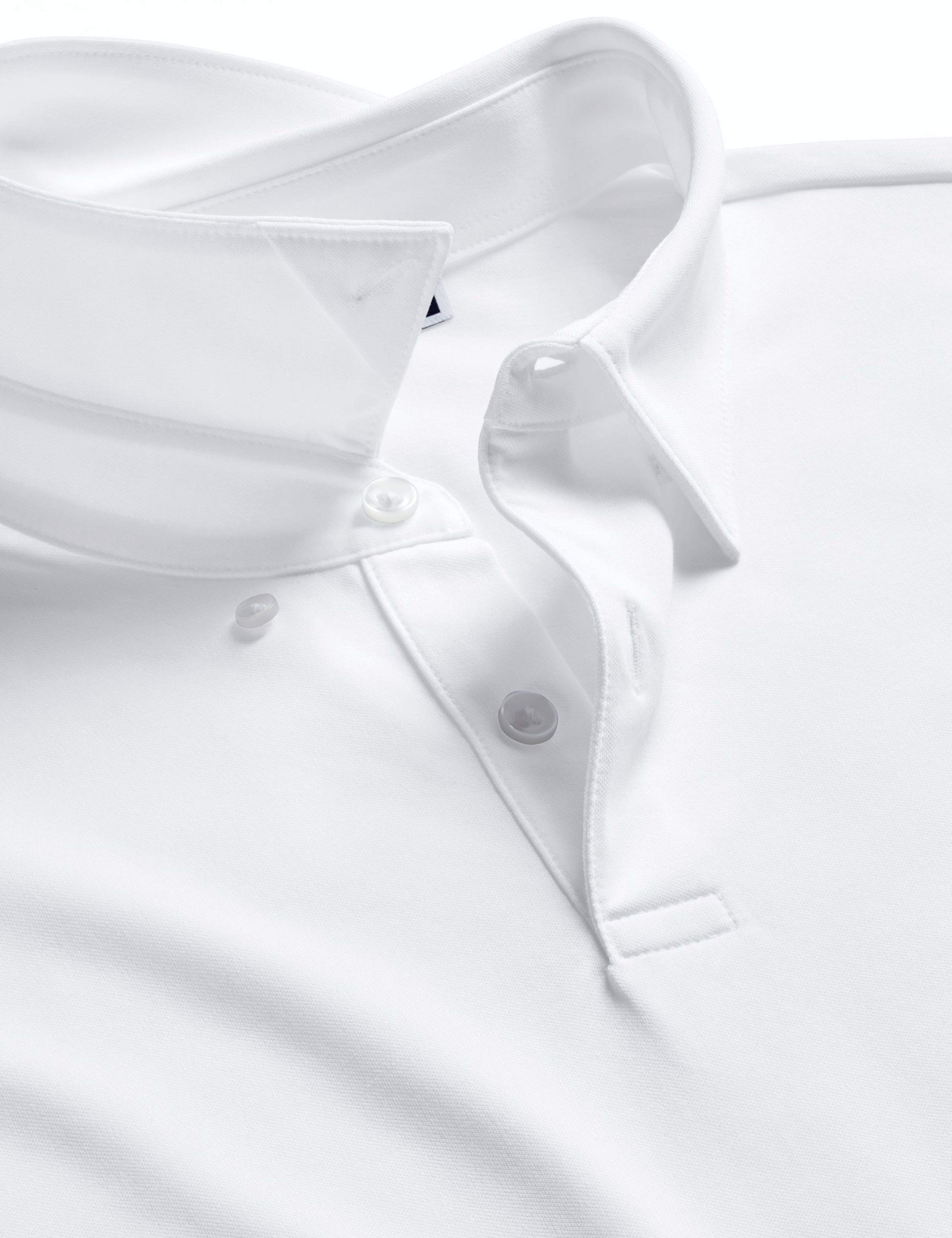 Performance Cotton Blend Long Sleeve Polo Shirt 4 of 7