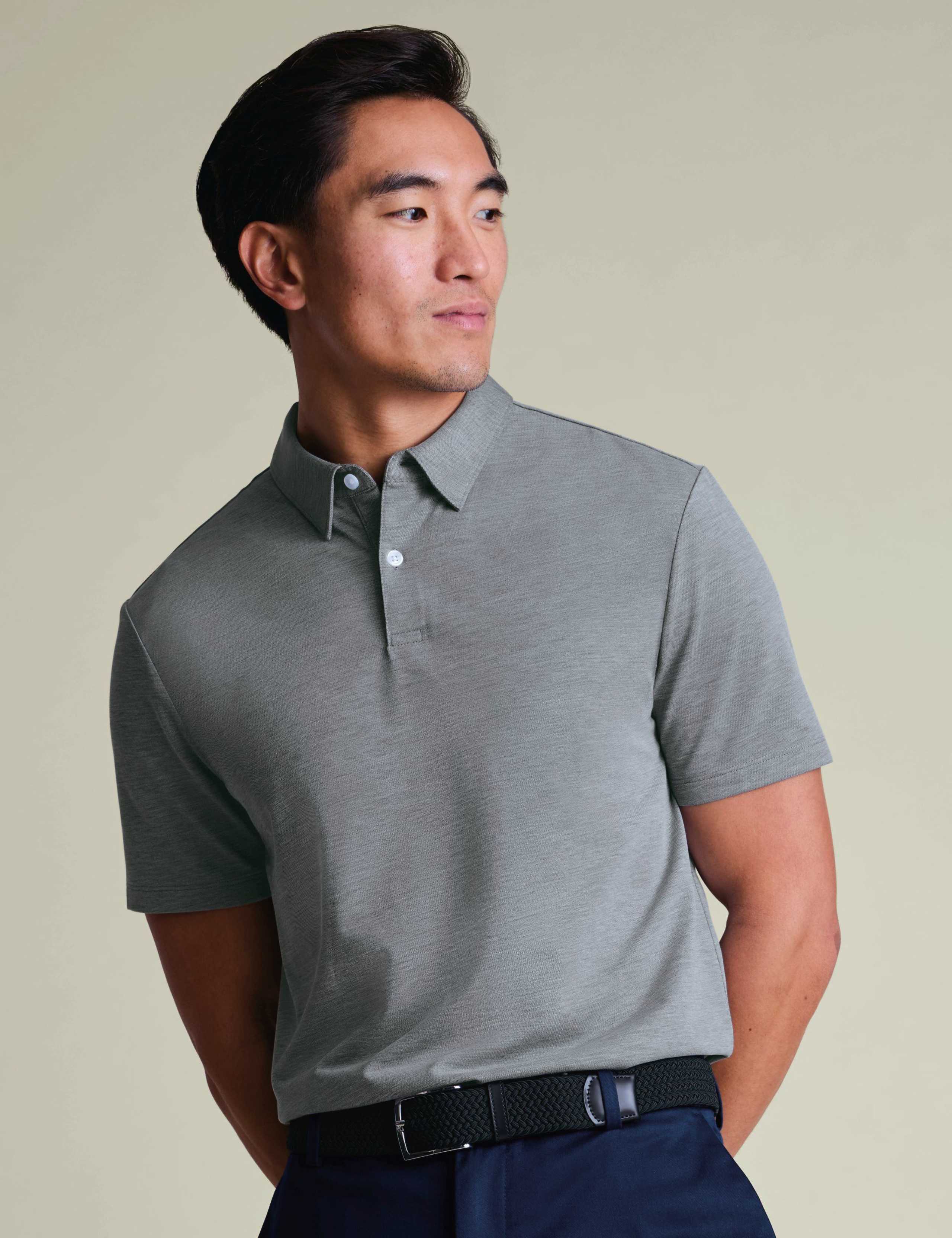 Cotton Blend Jersey Polo Shirt 1 of 5