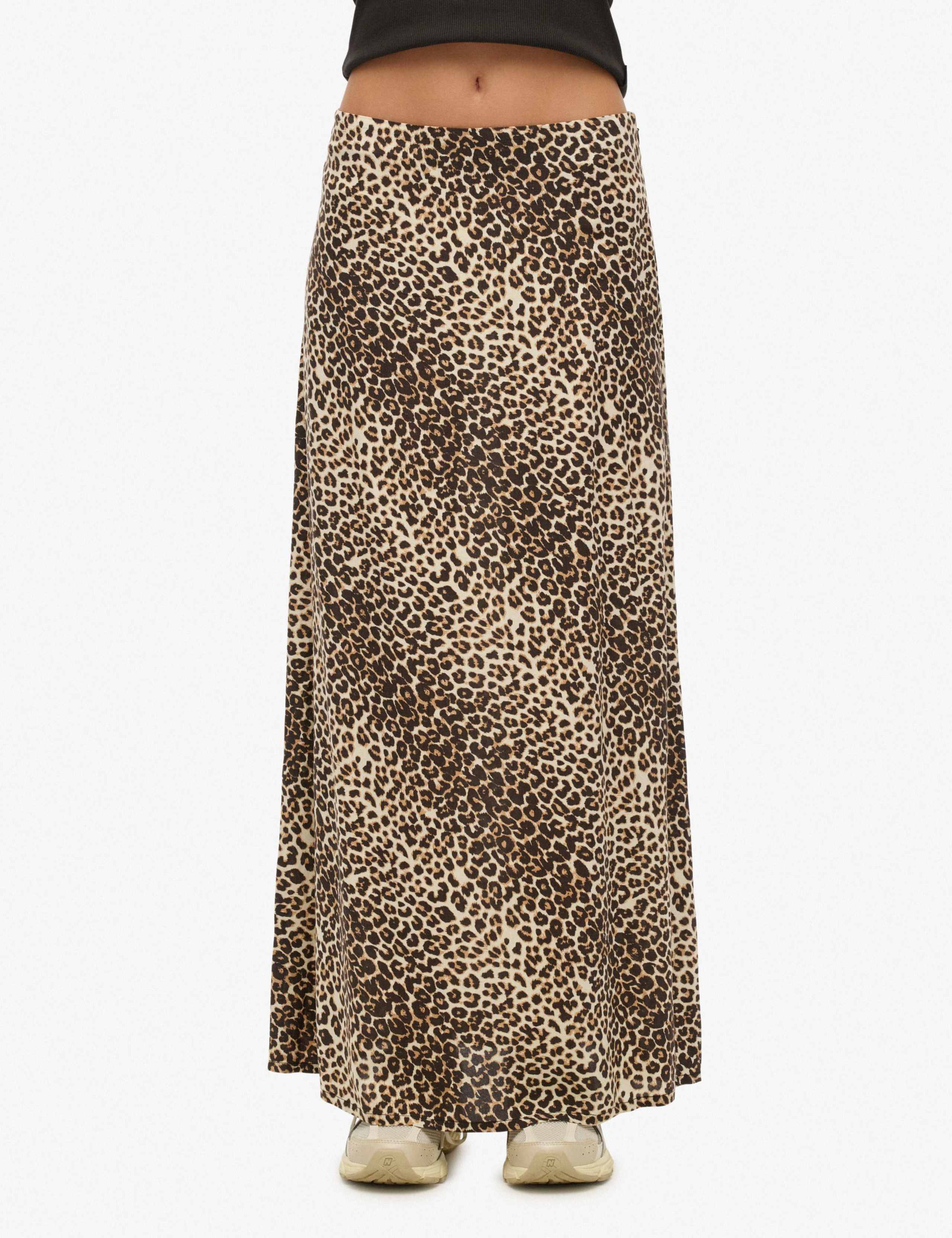 Leopard Print Maxi Column Skirt 3 of 7