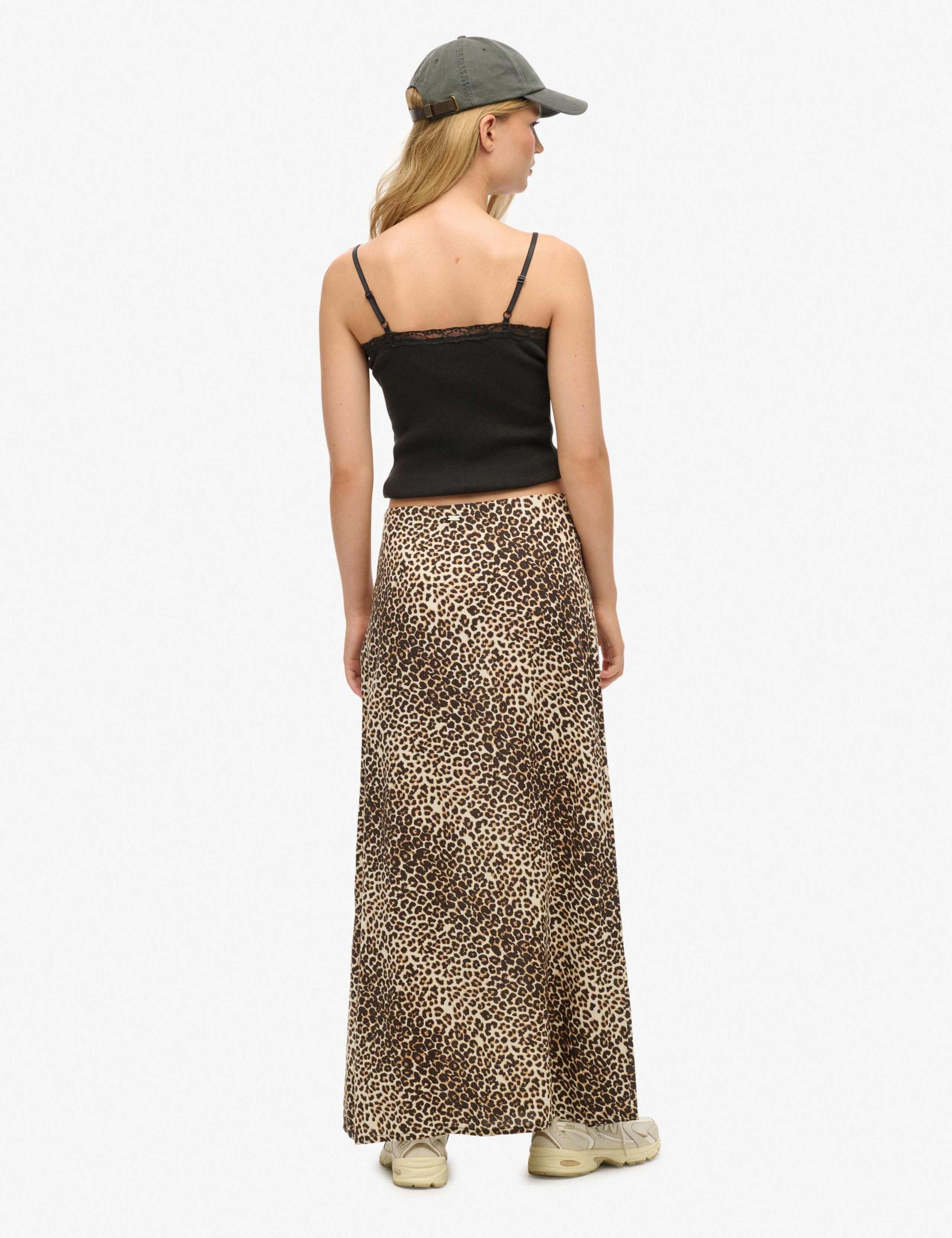Leopard Print Maxi Column Skirt 5 of 7