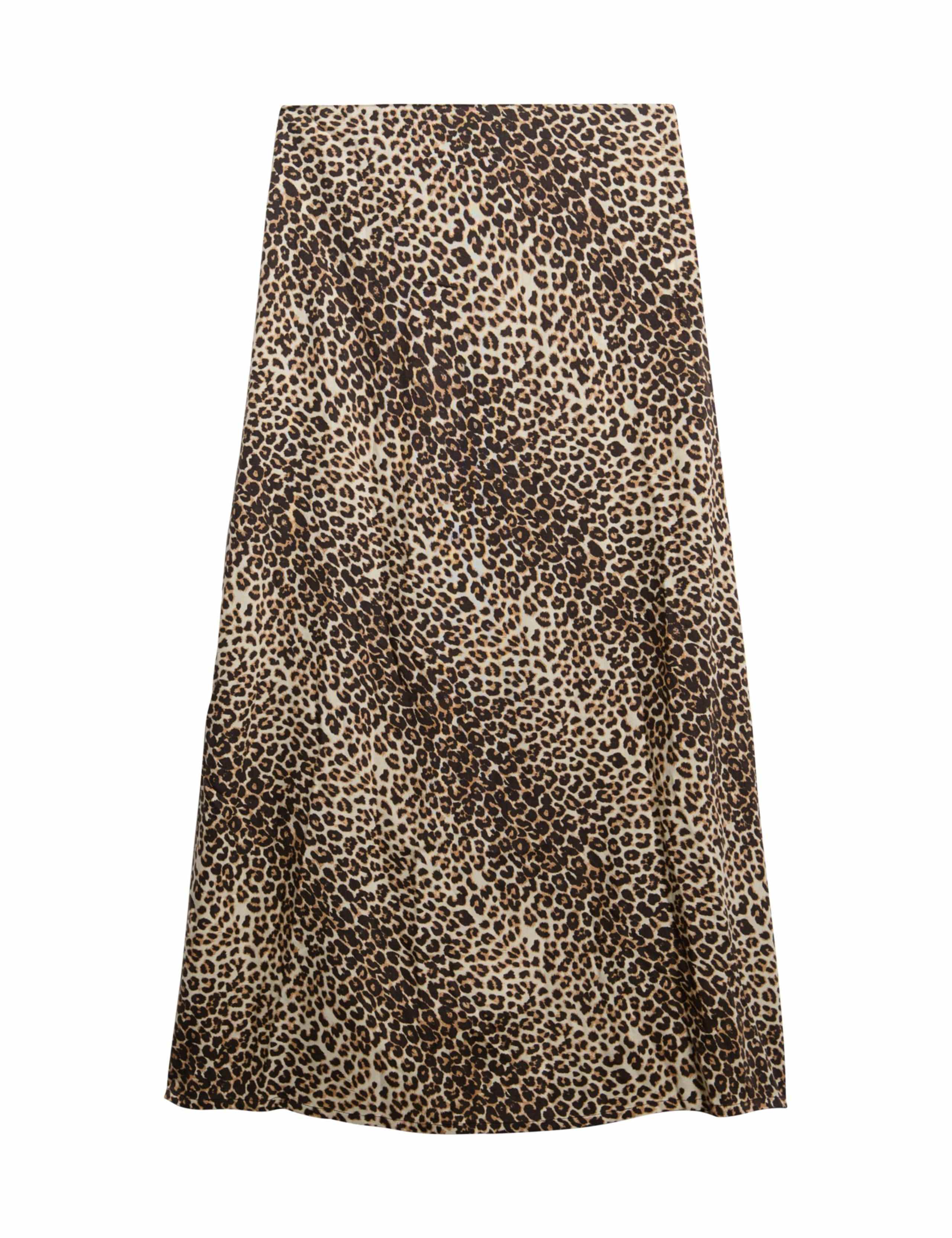 Leopard Print Maxi Column Skirt 2 of 7