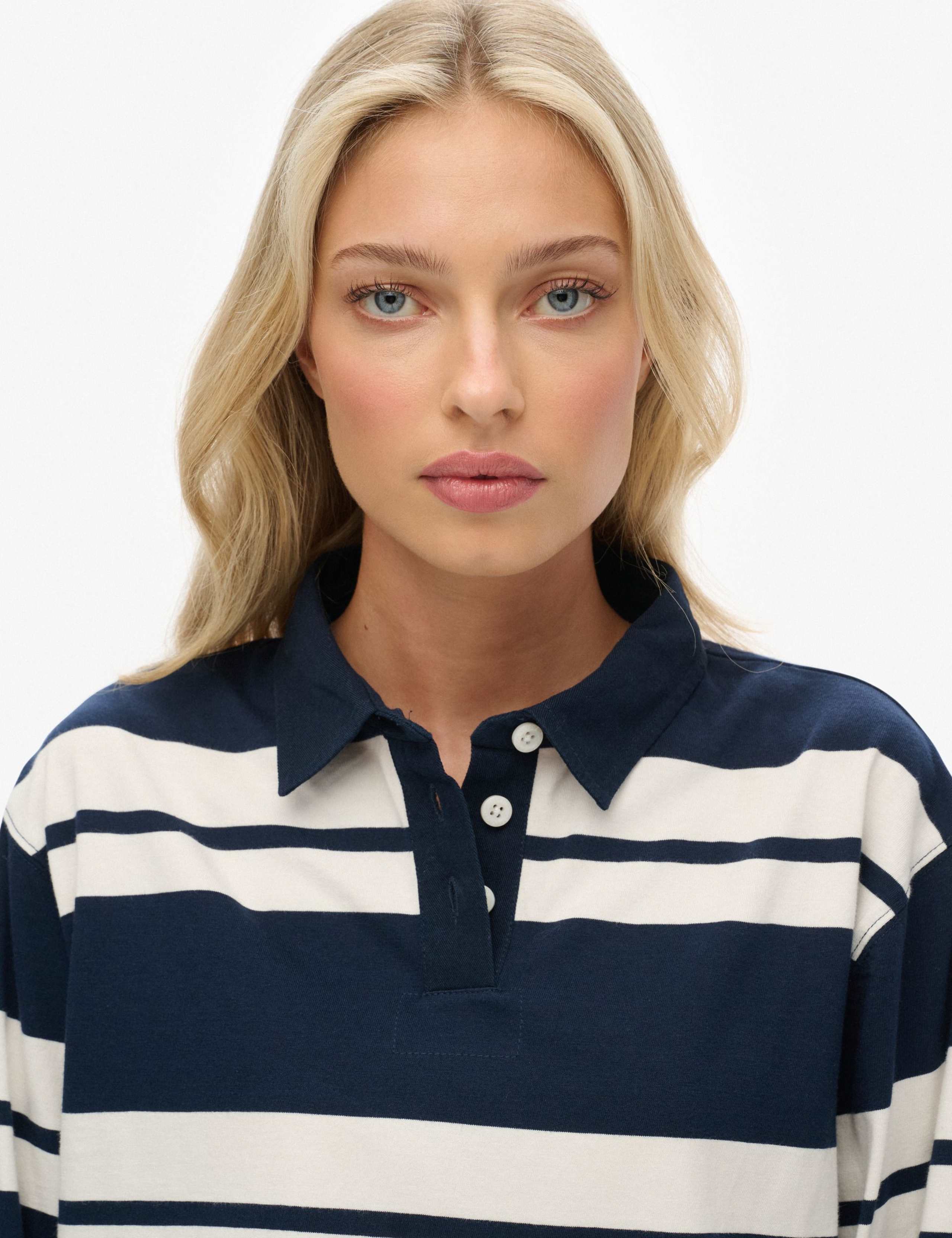 Pure Cotton Striped Rugby Top 3 of 5