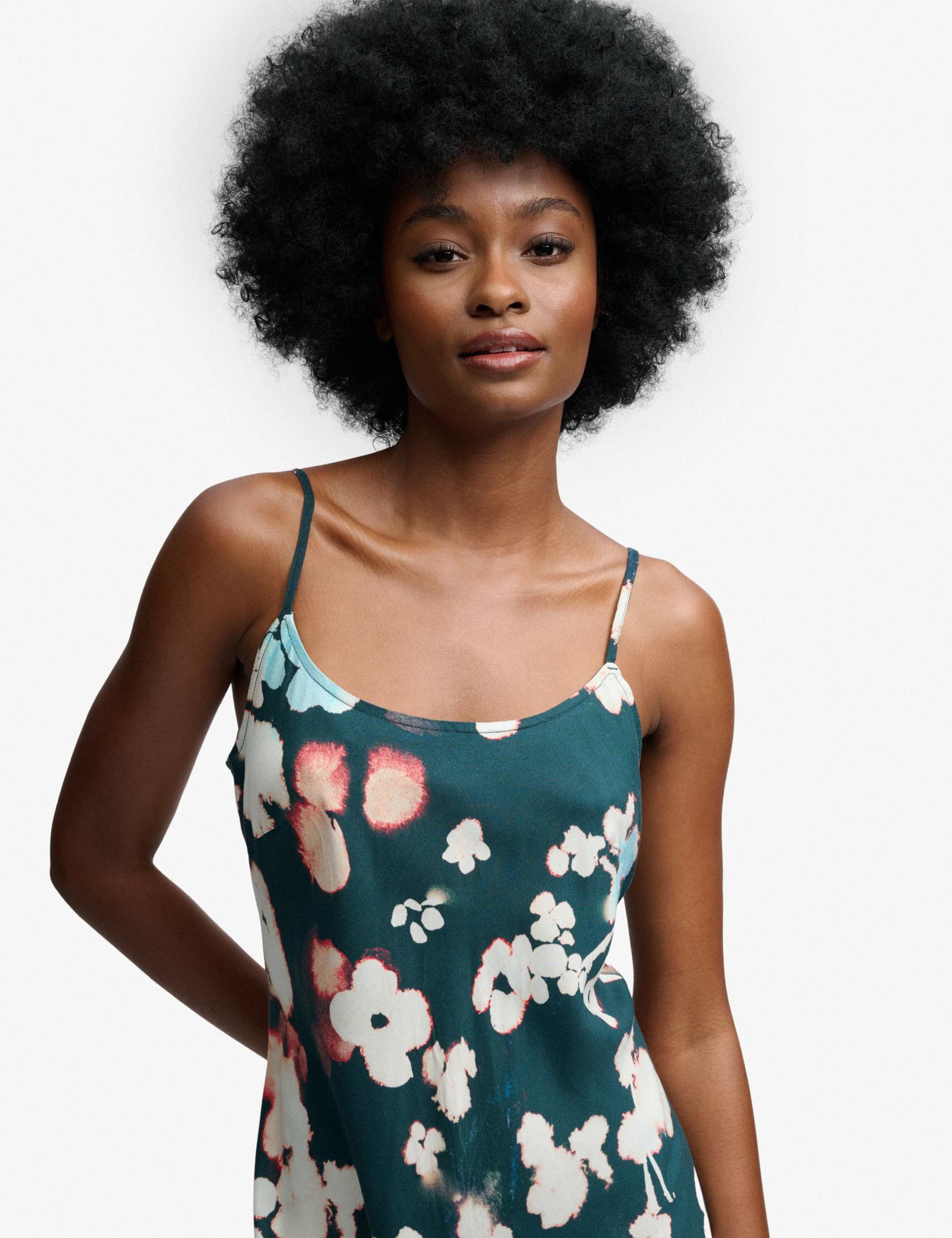 Printed Scoop Neck Strappy Maxi Slip Dress 2 of 6