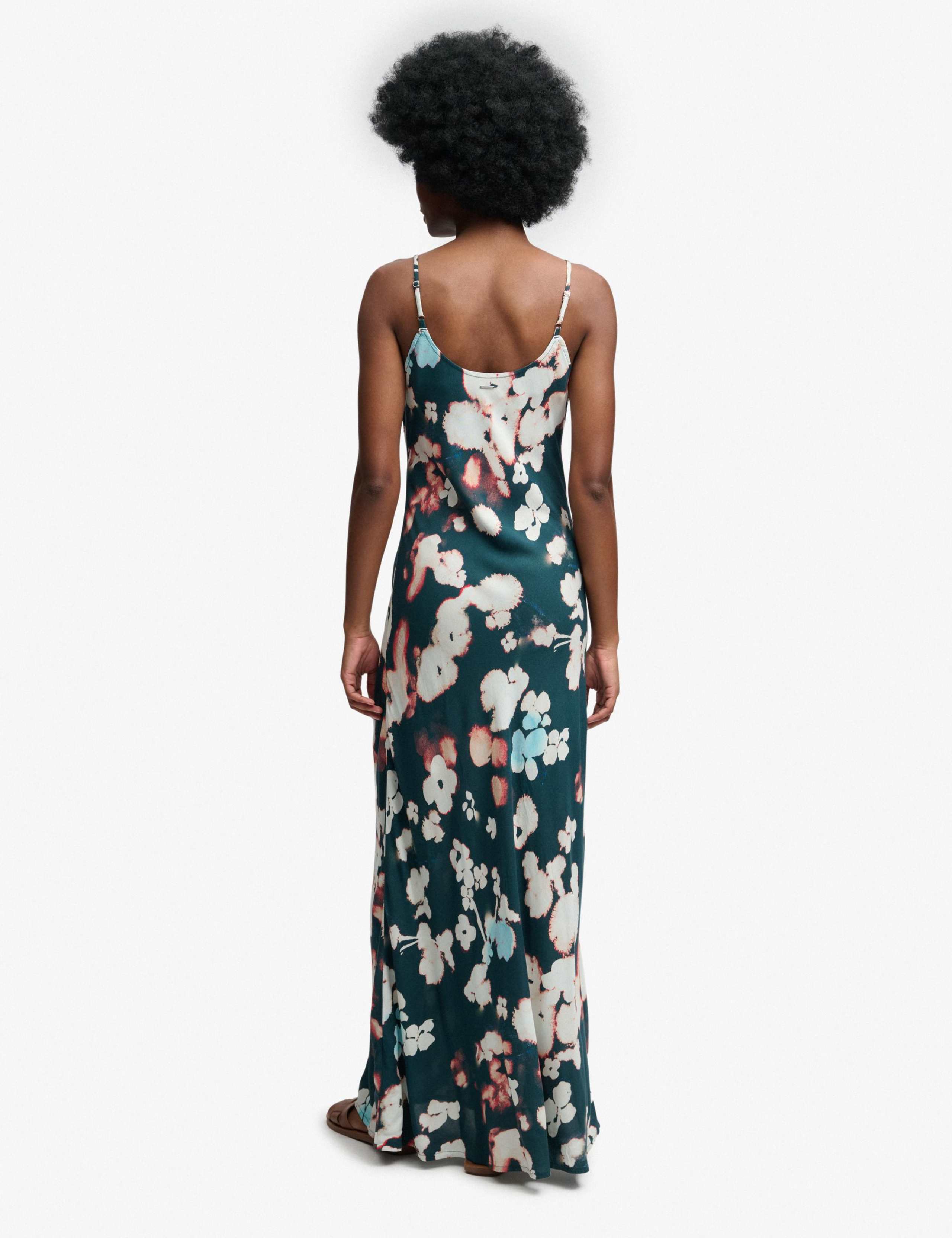 Printed Scoop Neck Strappy Maxi Slip Dress 3 of 6