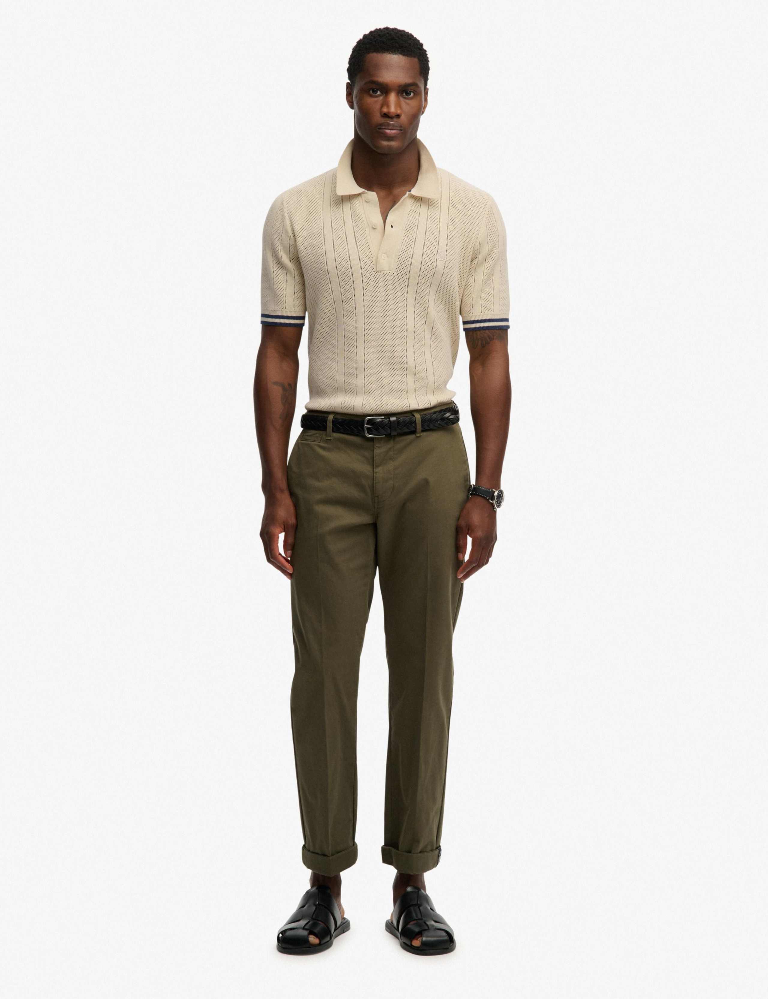 Pure Cotton Textured Knitted Polo Shirt 6 of 6