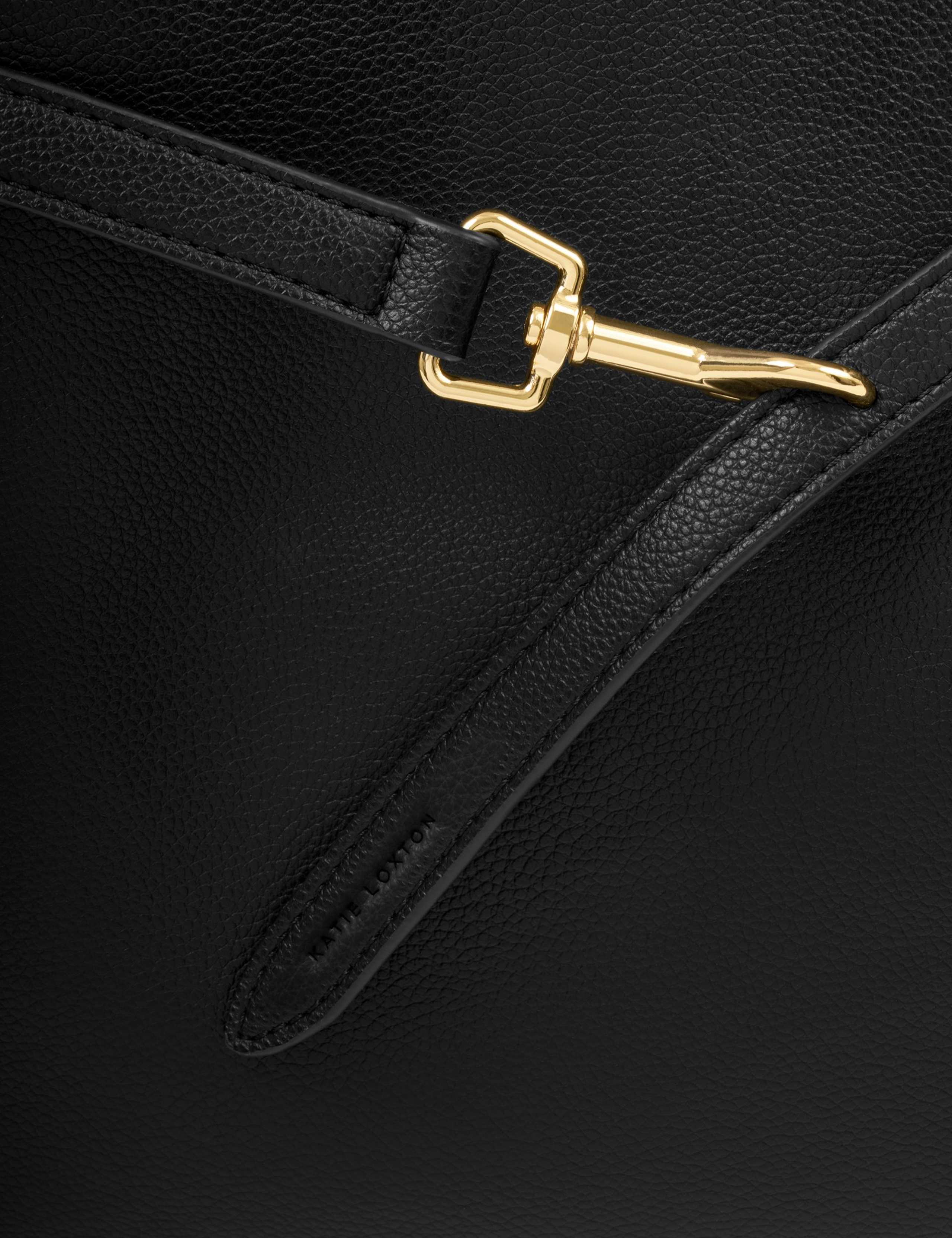 Faux Leather 3 Part Construction Tote Bag 7 of 8