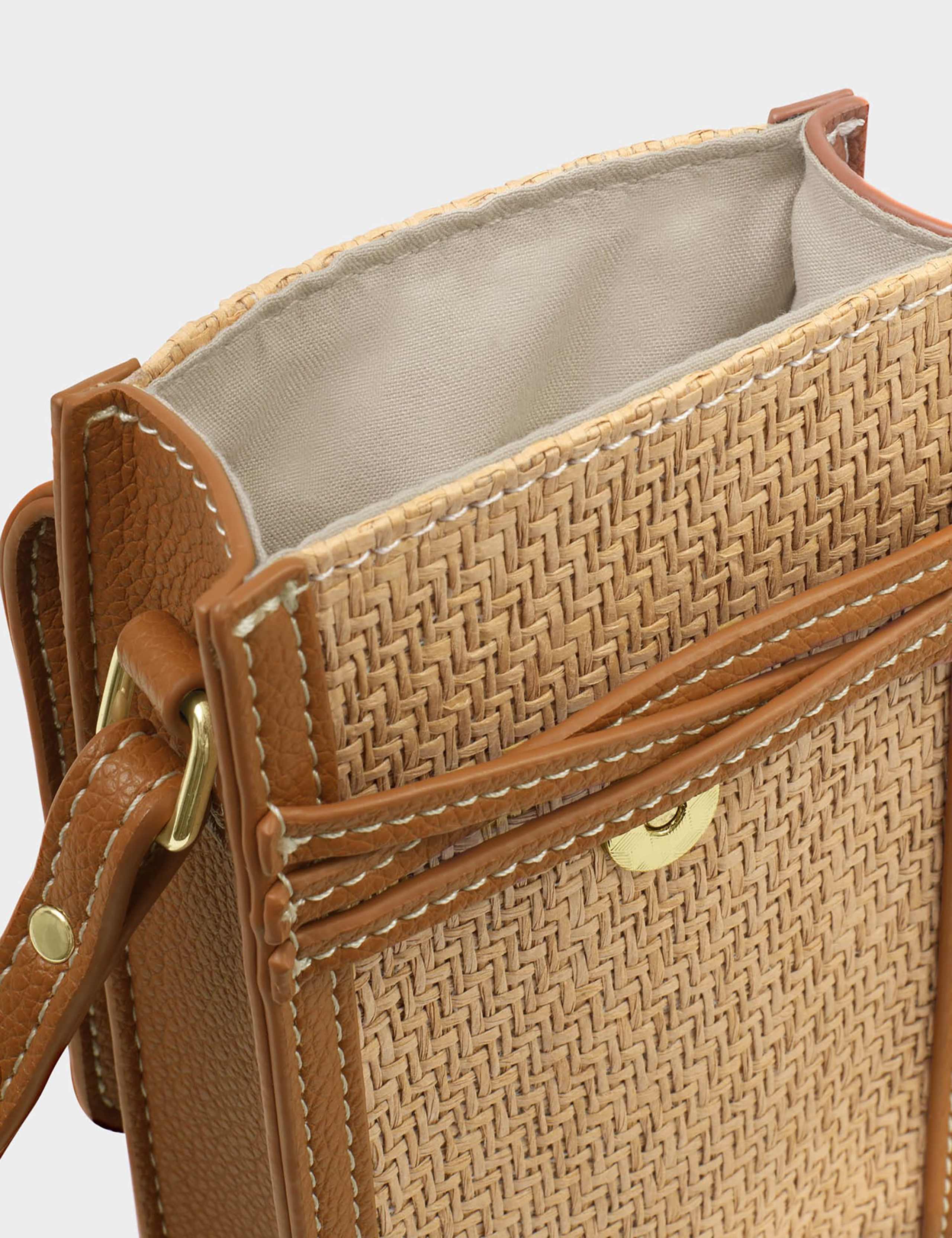 Raffia Cross Body Phone Bag 4 of 6