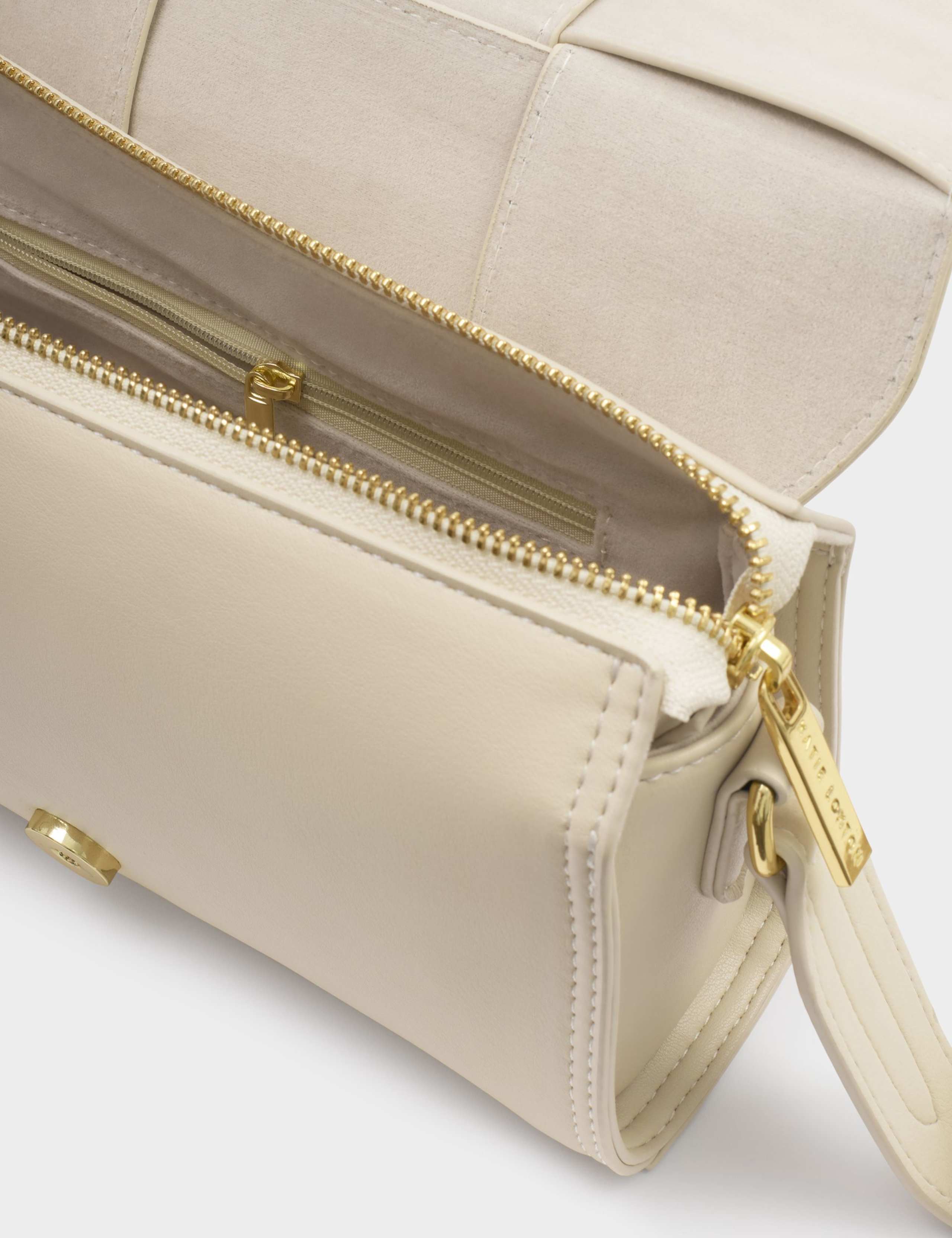 Faux Suede Woven Panel Cross Body Bag 5 of 6