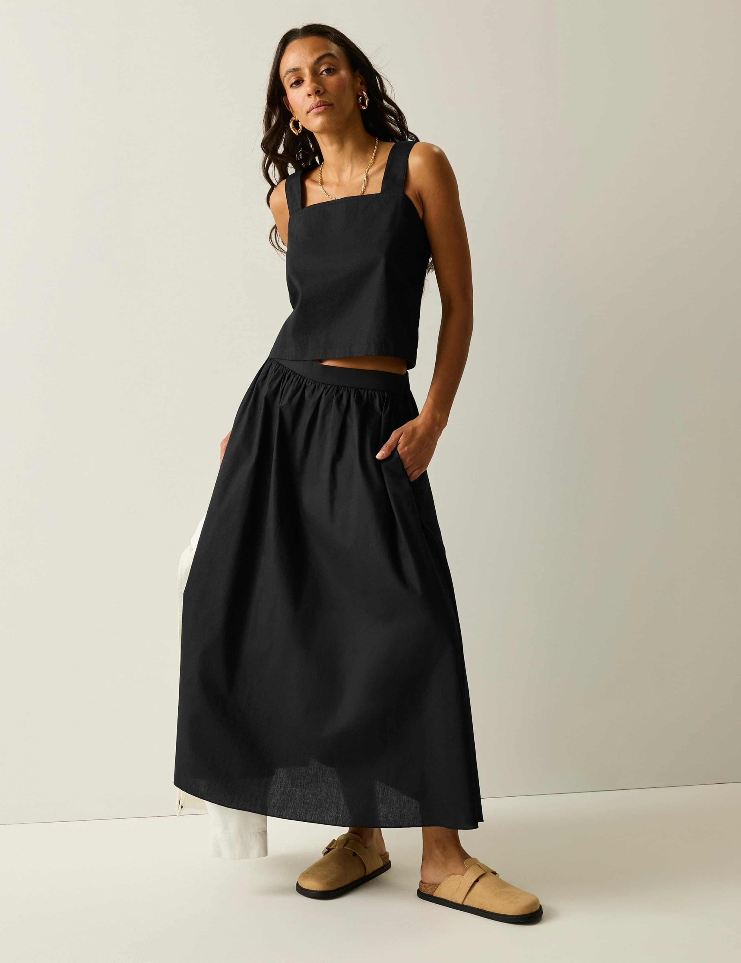 Galdana Pure Cotton Printed Midi Skirt 4 of 5