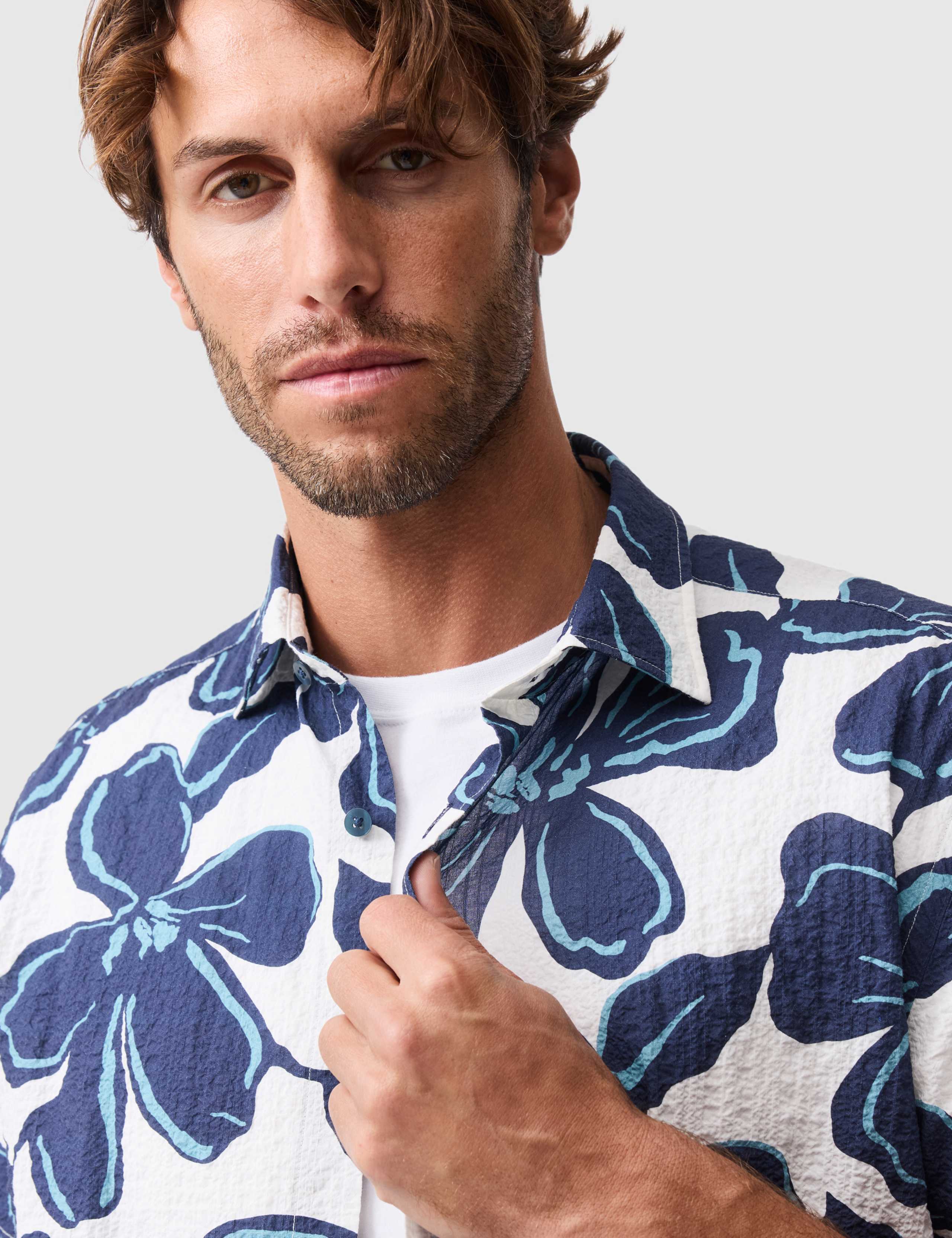 Relaxed Fit Cotton Rich Seersucker Shirt 2 of 6