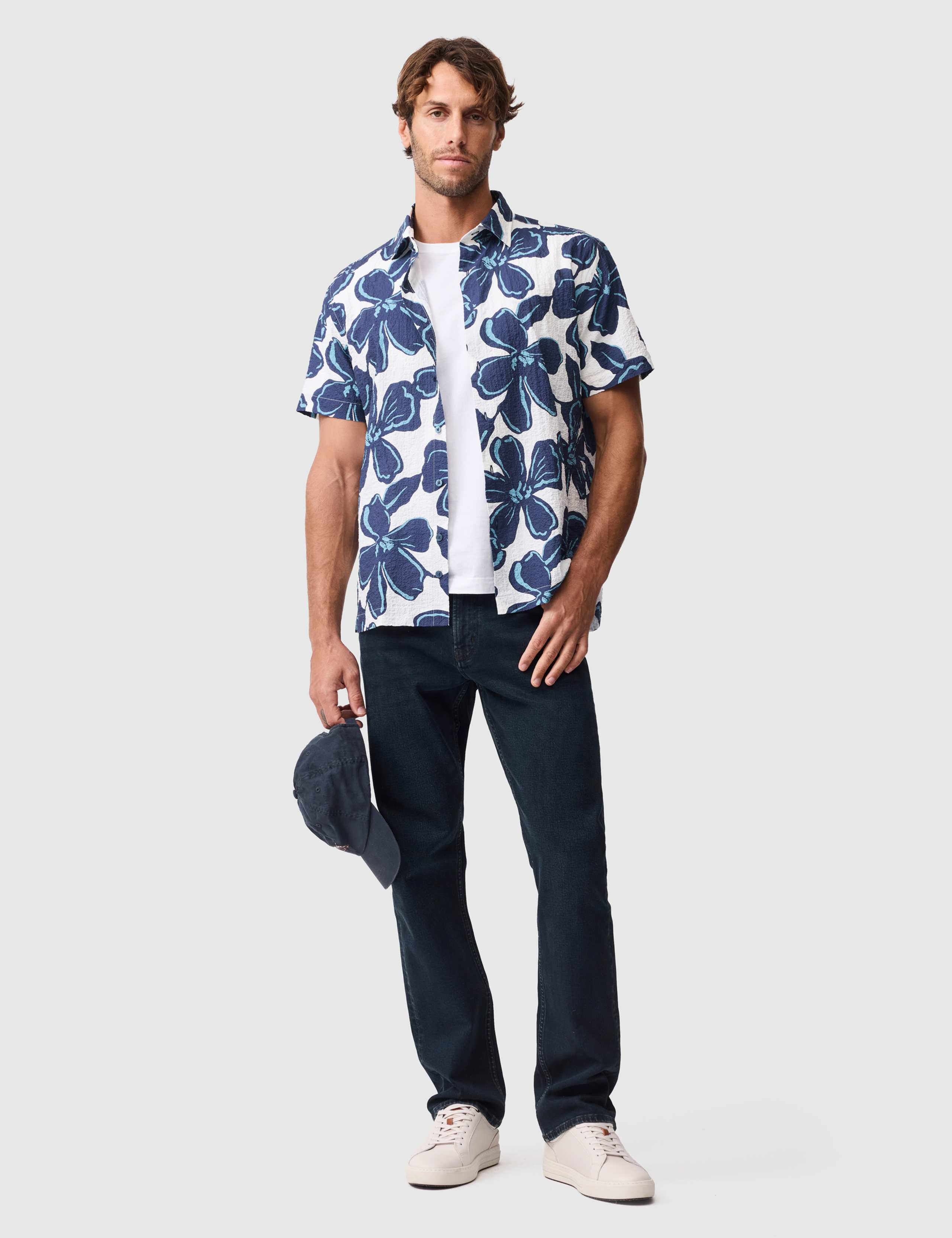 Relaxed Fit Cotton Rich Seersucker Shirt 3 of 6