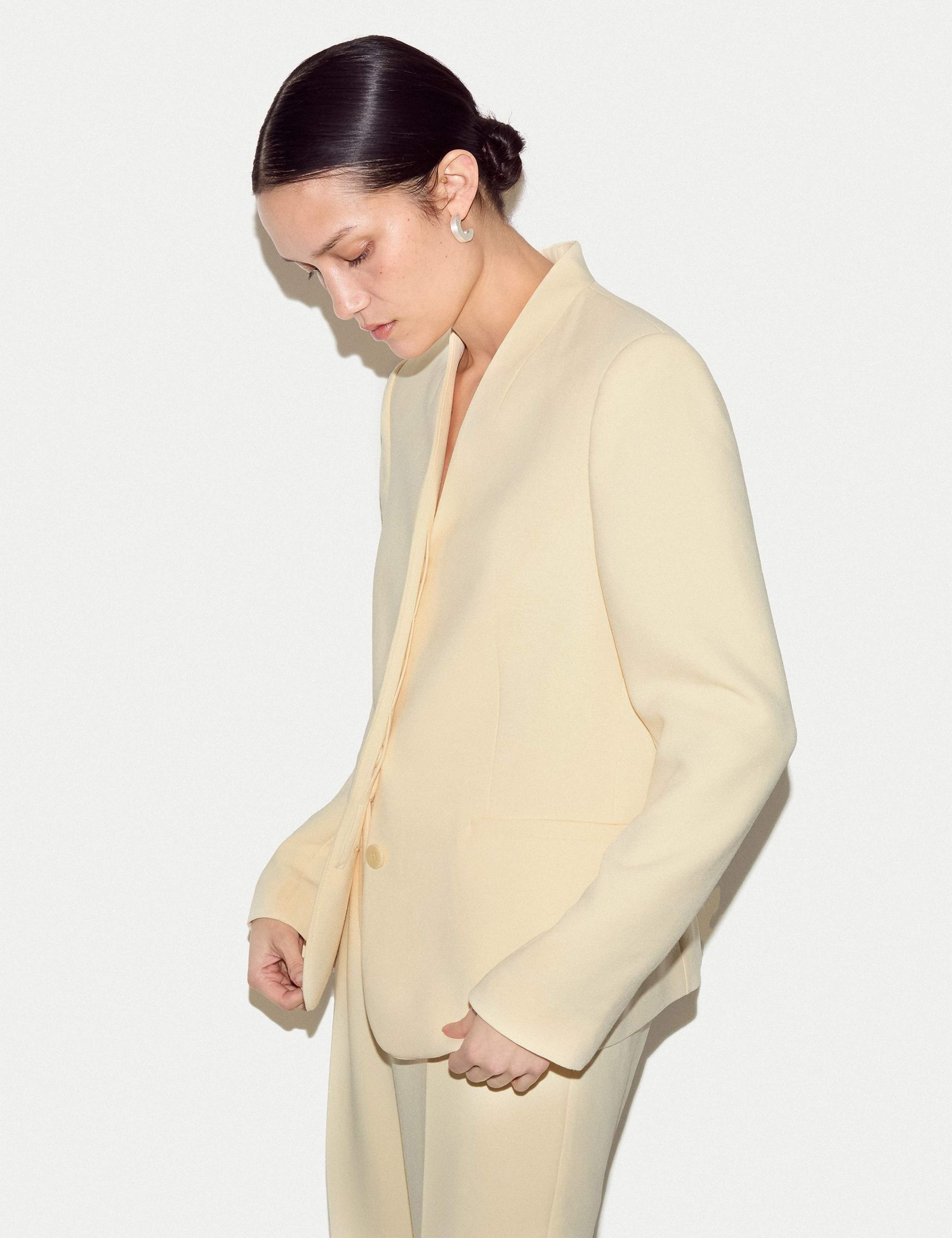 Tailored Collarless Blazer 5 of 8