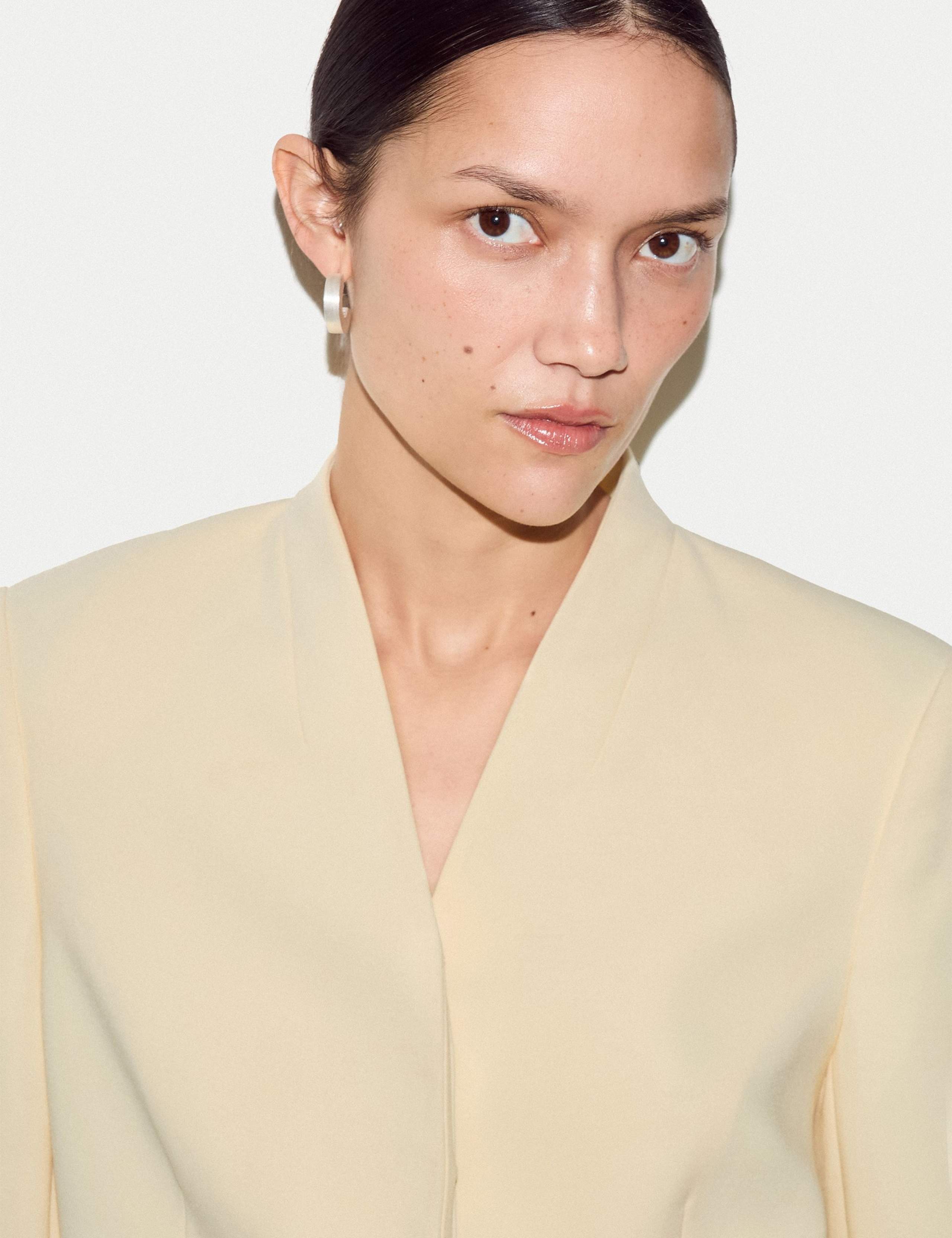 Tailored Collarless Blazer 8 of 8