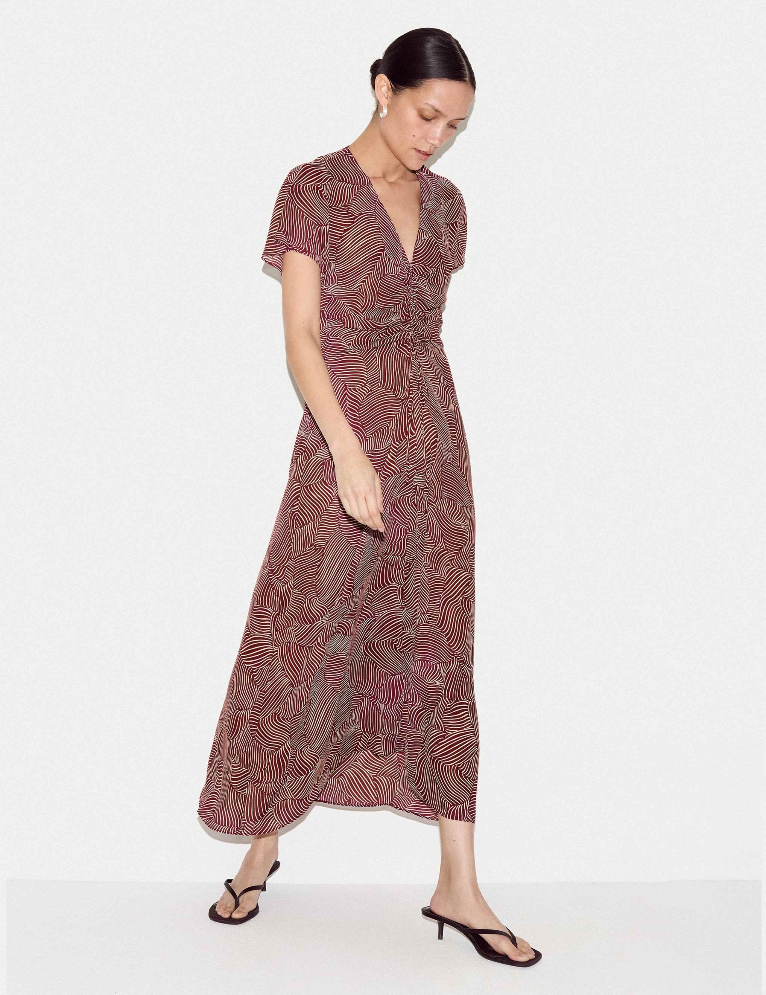 Crepe Printed Midaxi Tea Dress 3 of 6