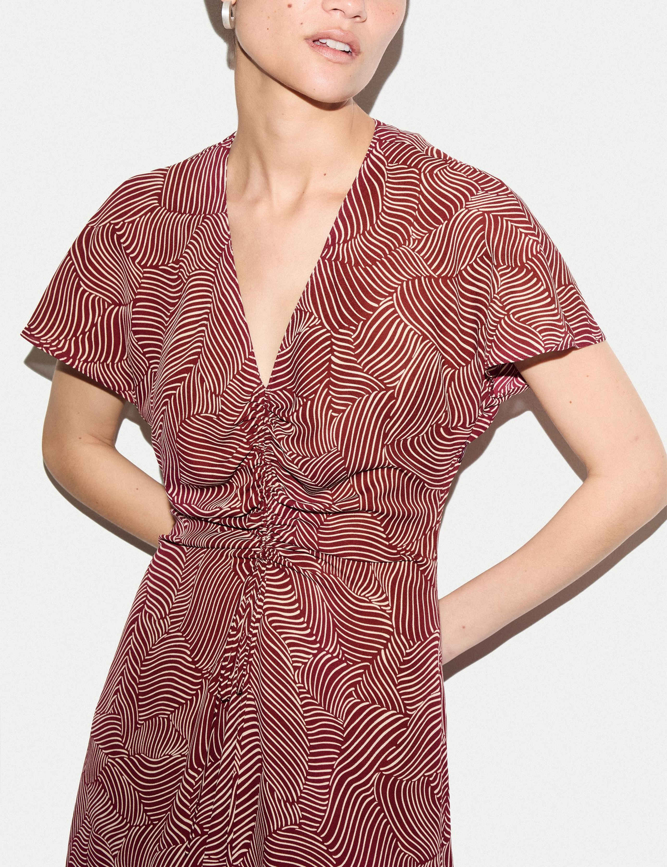 Crepe Printed Midaxi Tea Dress 6 of 6