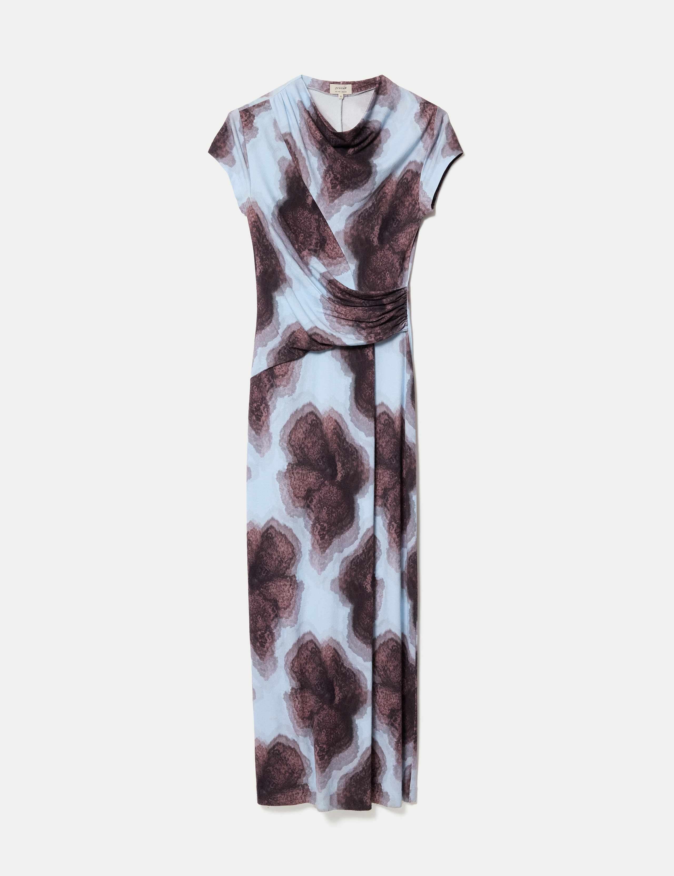 Floral High Neck Maxi Bodycon Dress 2 of 7