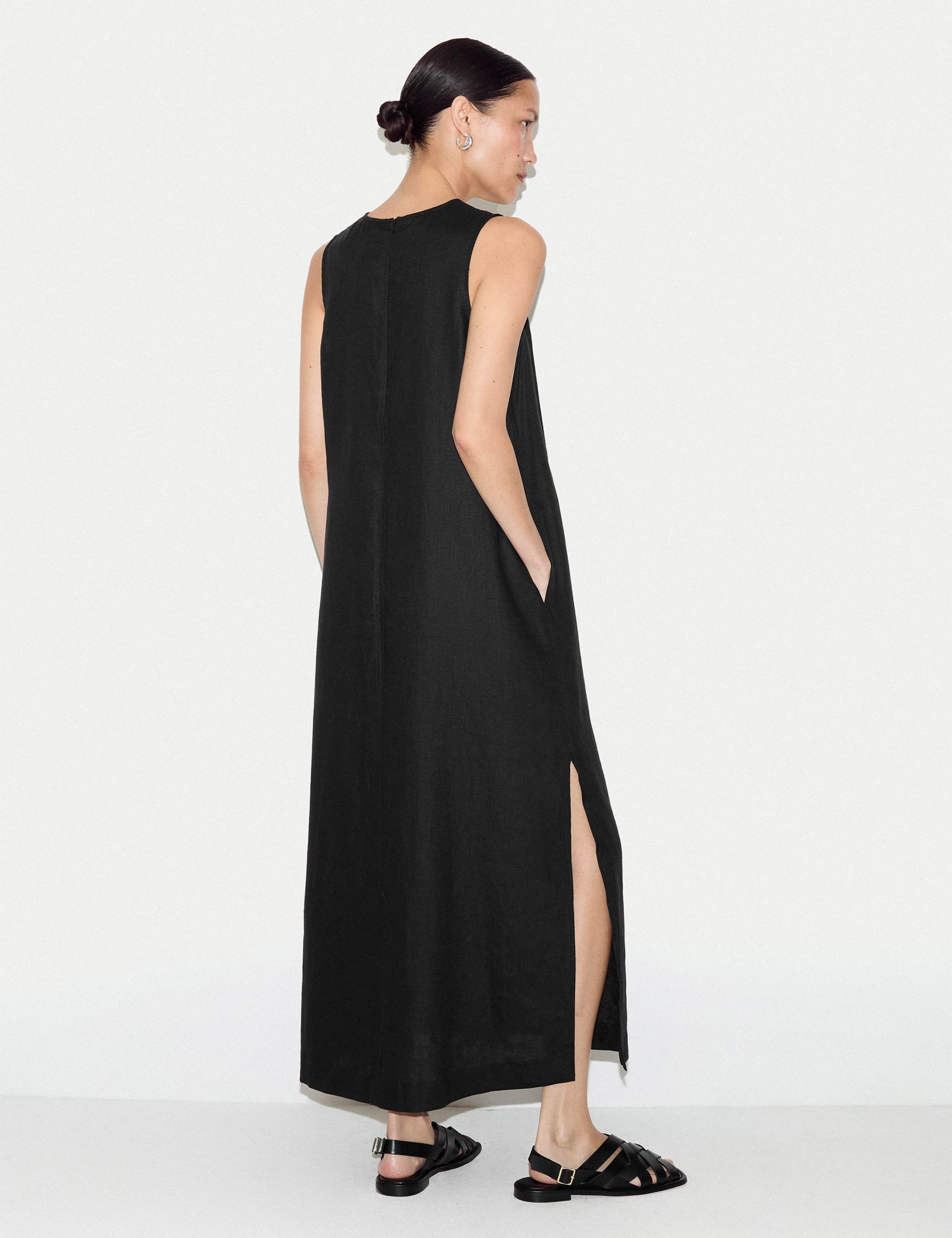 Pure Linen Midaxi Column Dress 4 of 6