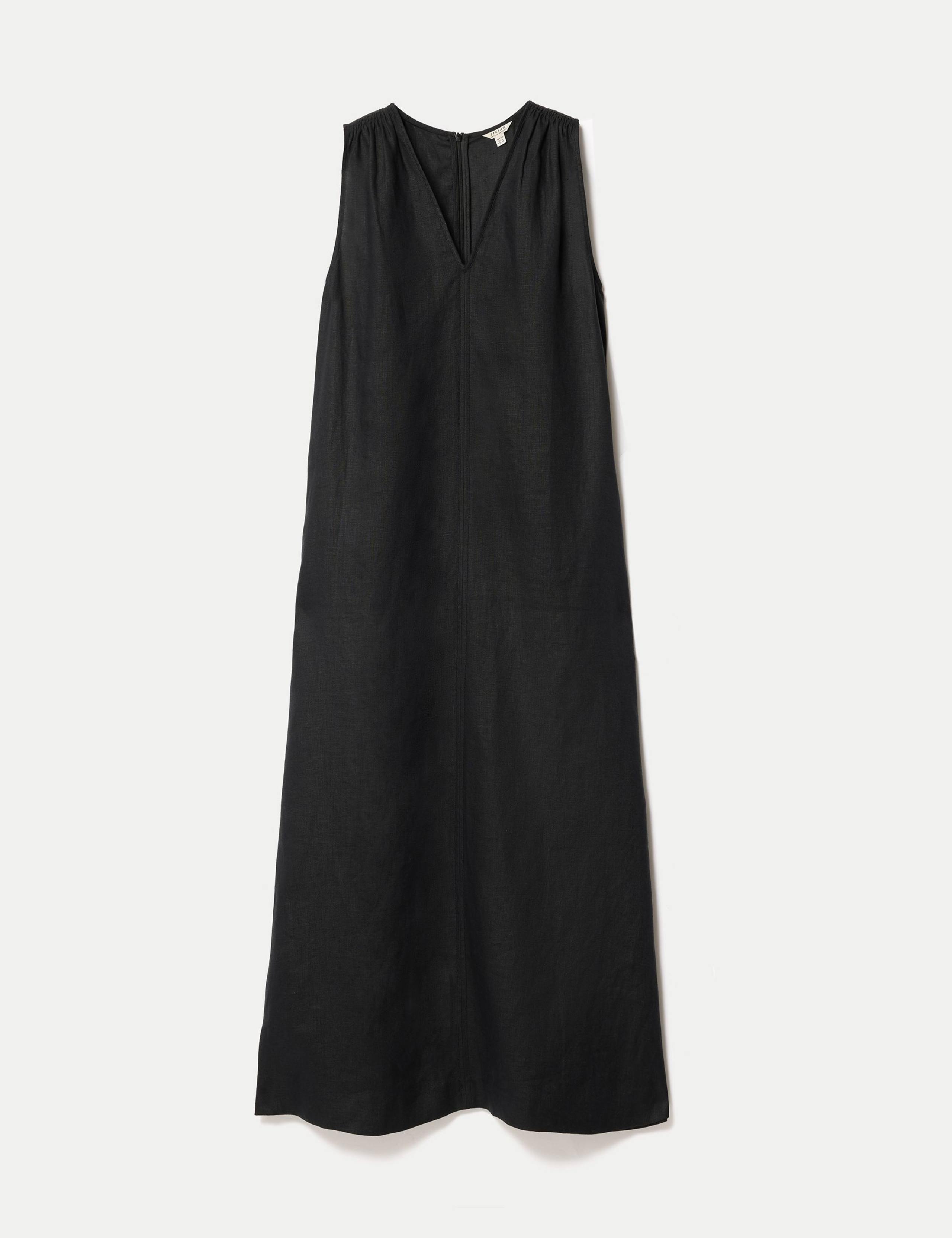 Pure Linen Midaxi Column Dress 2 of 6