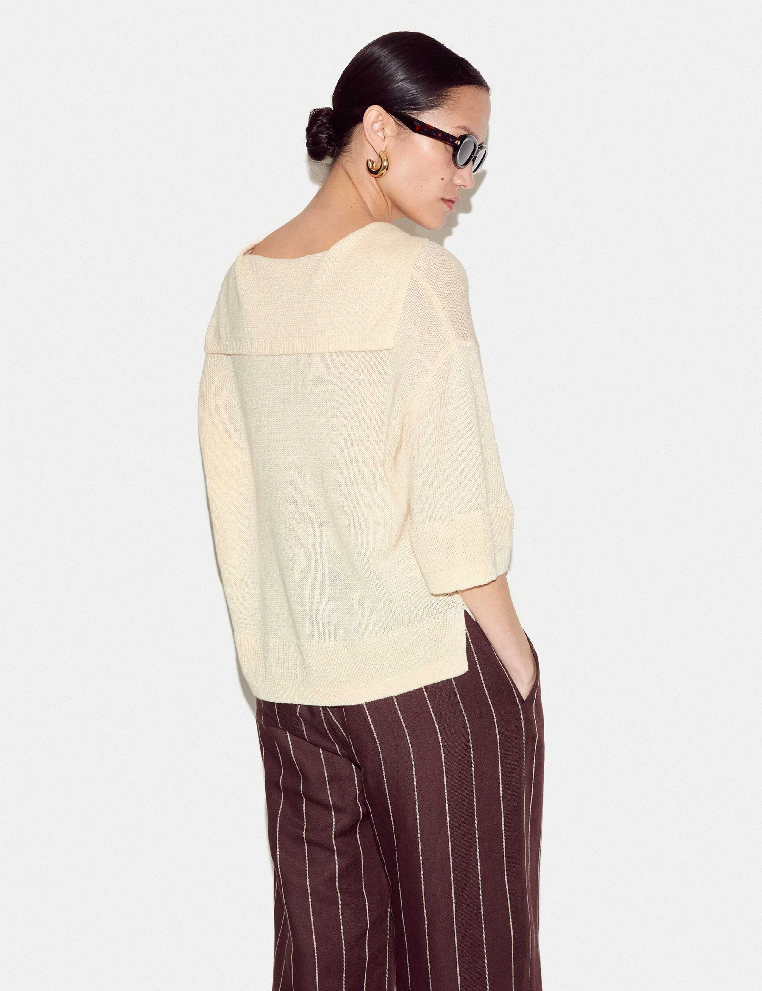 Pure Linen Sailor Jumper 6 of 6