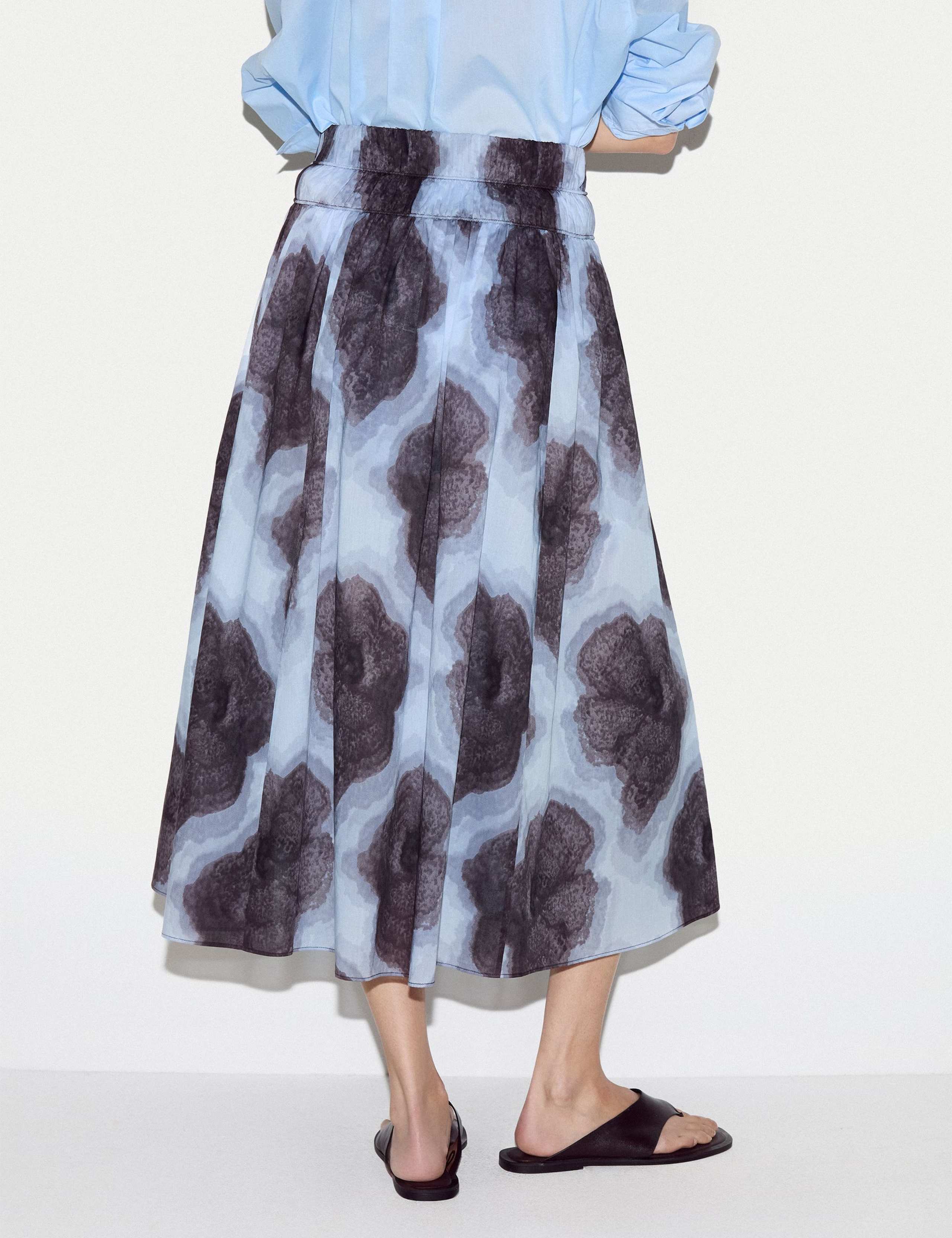 Pure Cotton Printed Midi Skirt 4 of 5
