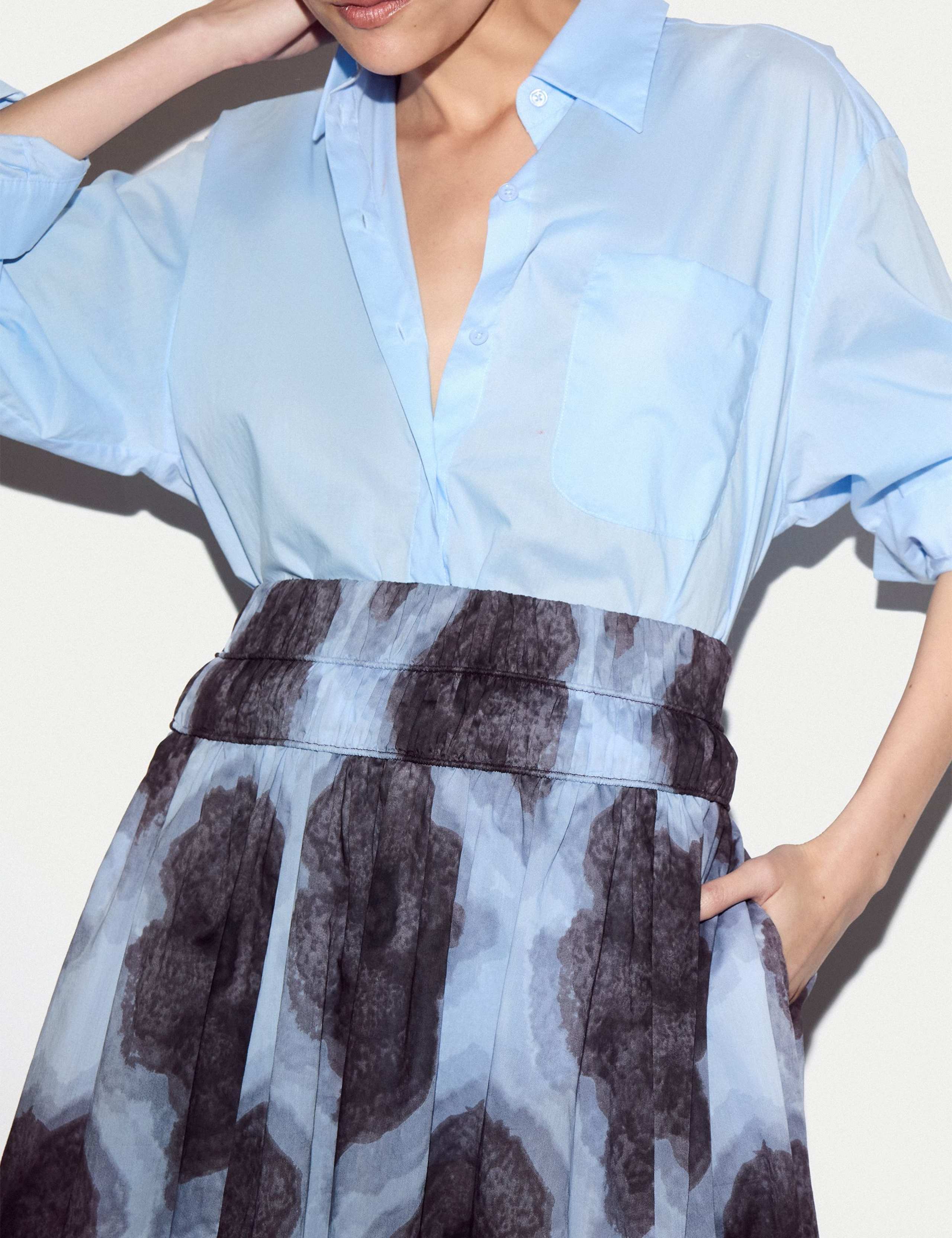 Pure Cotton Printed Midi Skirt 5 of 5