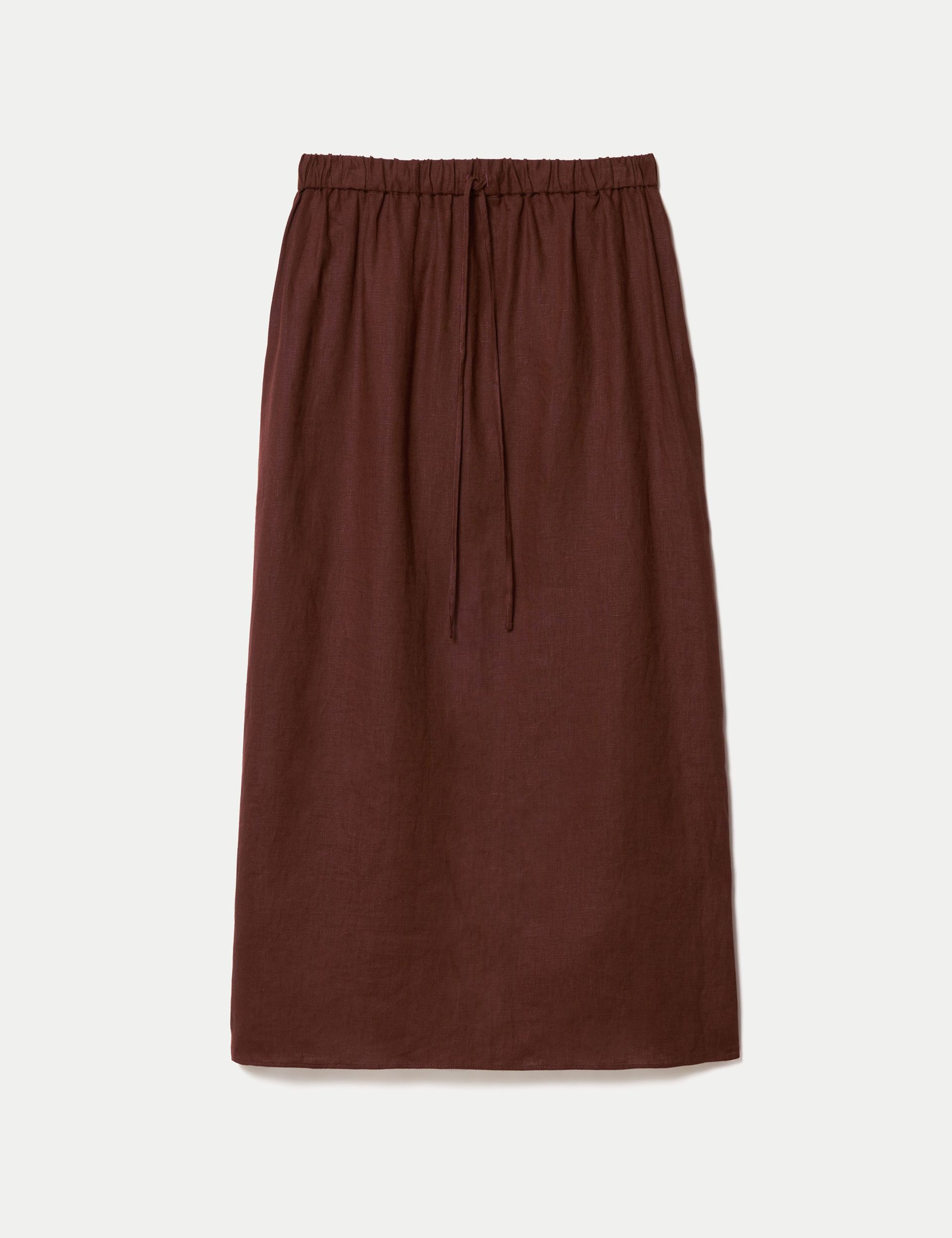 Pure Linen Drawstring Maxi Skirt 2 of 7