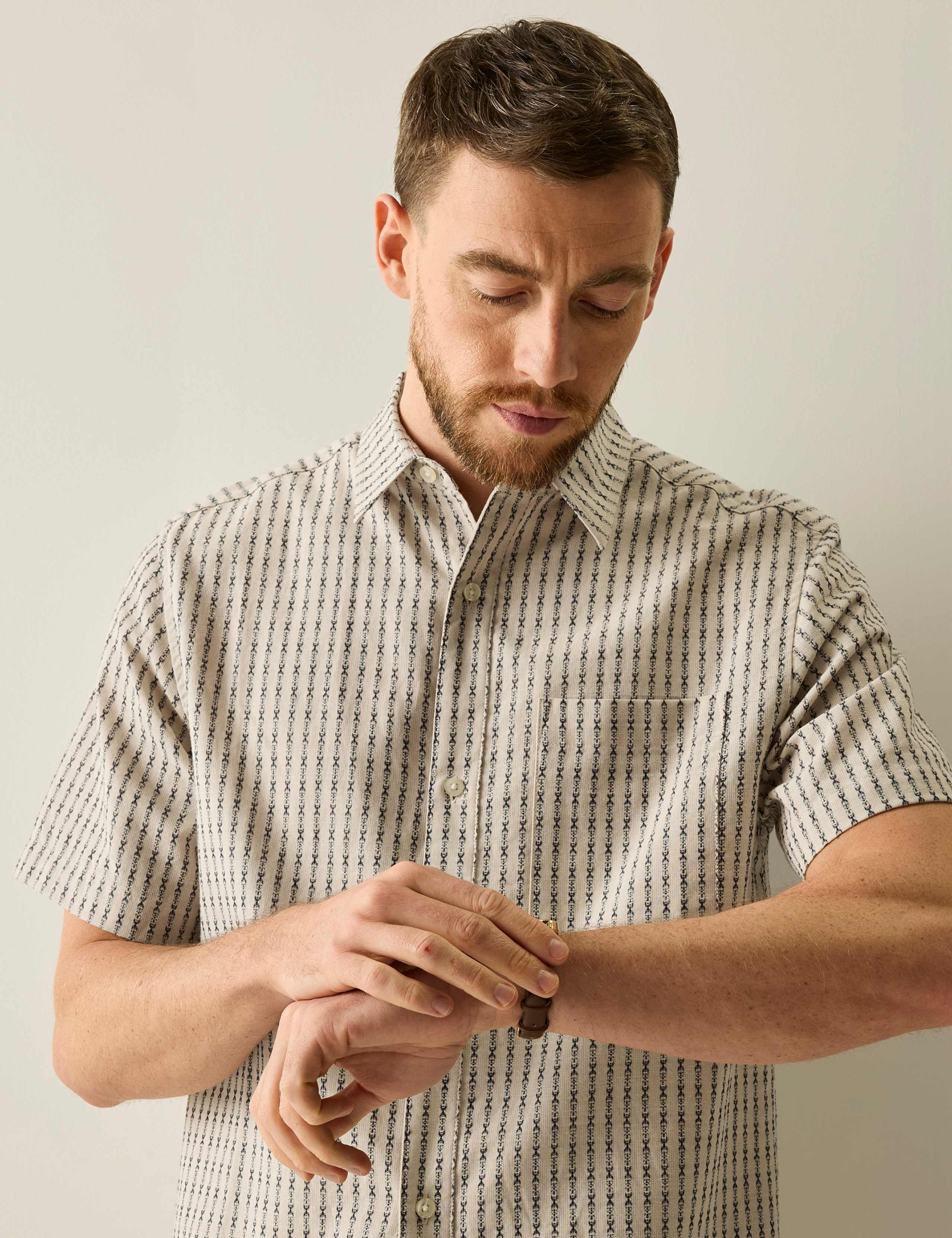 Camilo Relaxed Fit Cotton Rich Printed Shirt 3 of 6