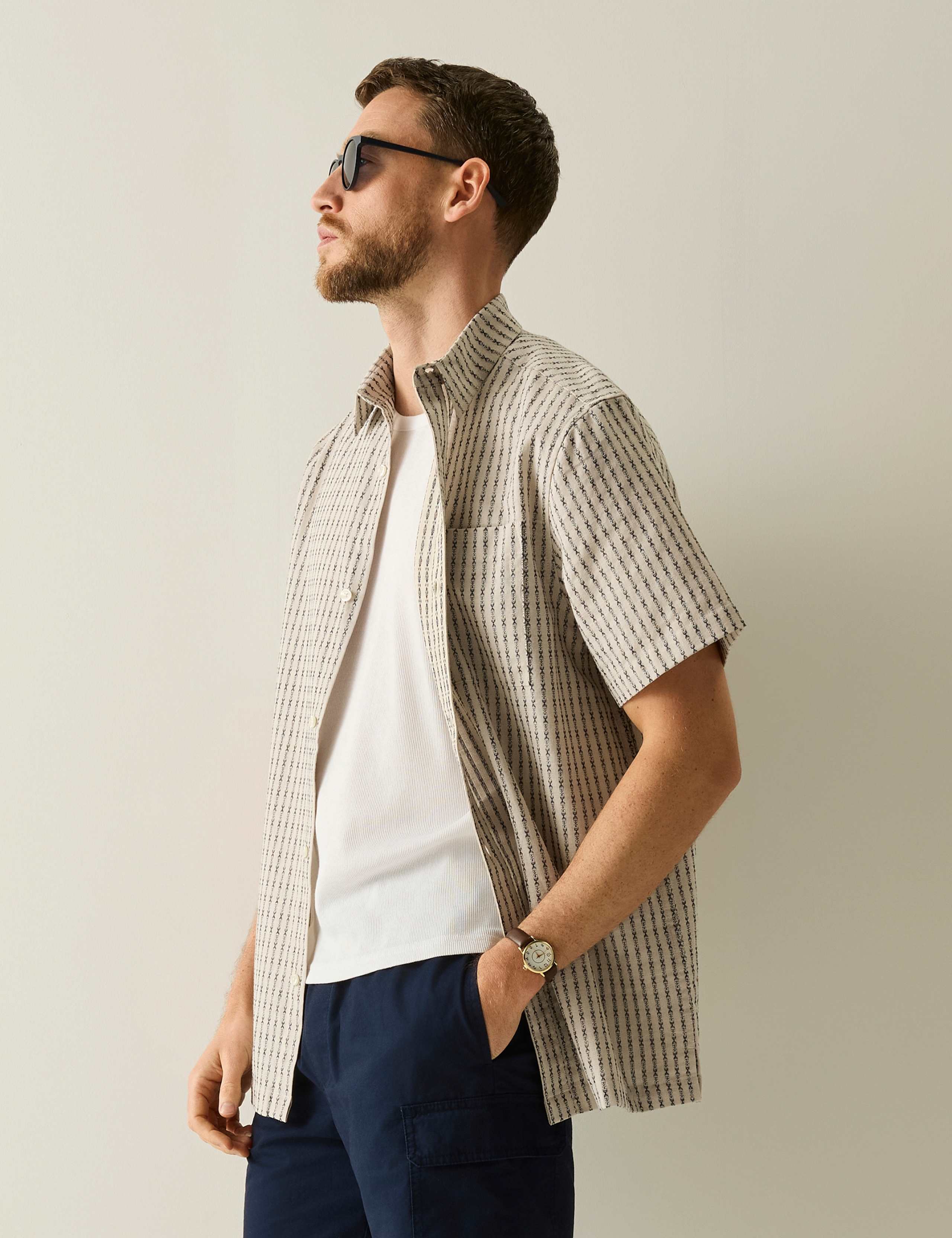 Camilo Relaxed Fit Cotton Rich Printed Shirt 6 of 6