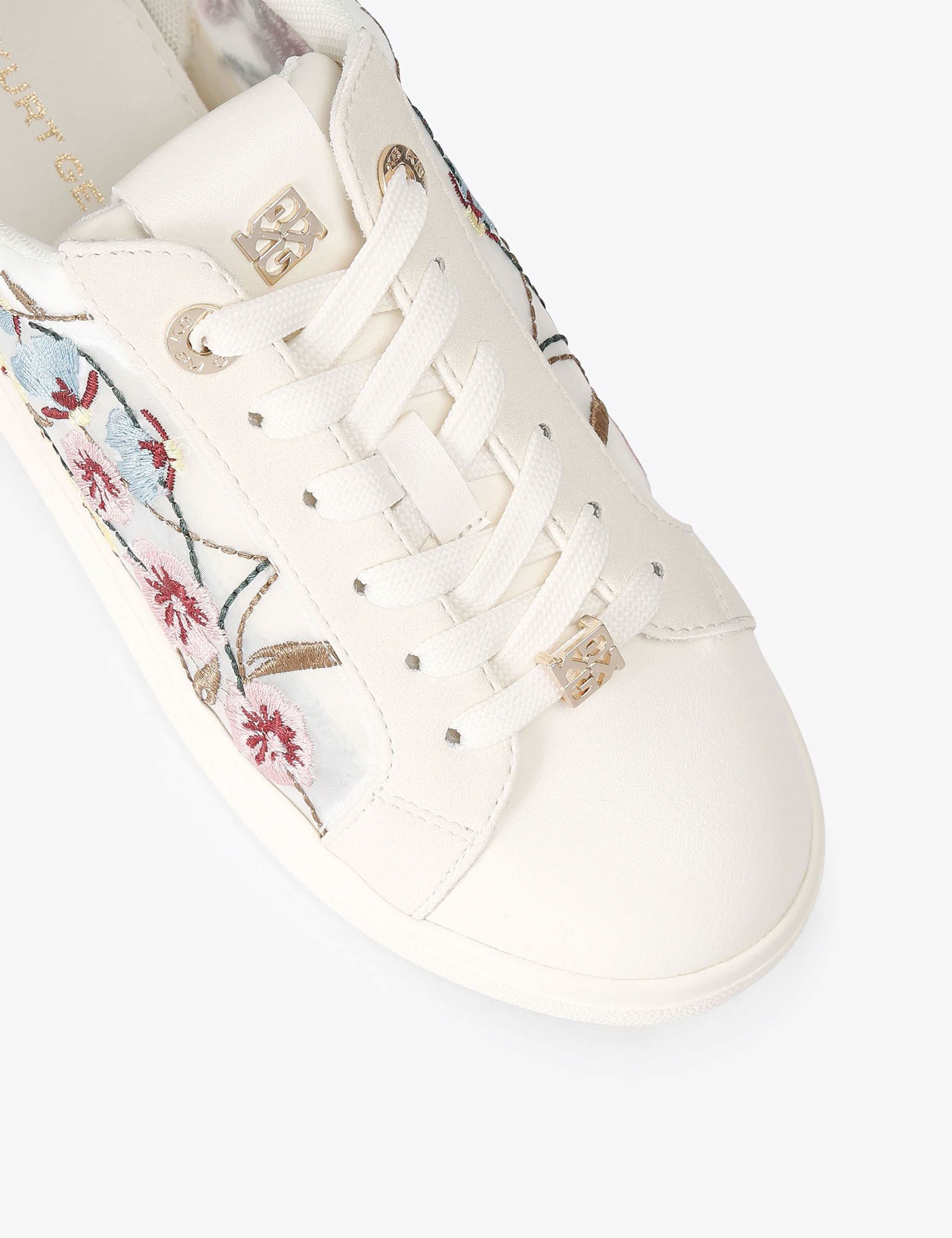Leather Floral Embroidered Trainers 5 of 5