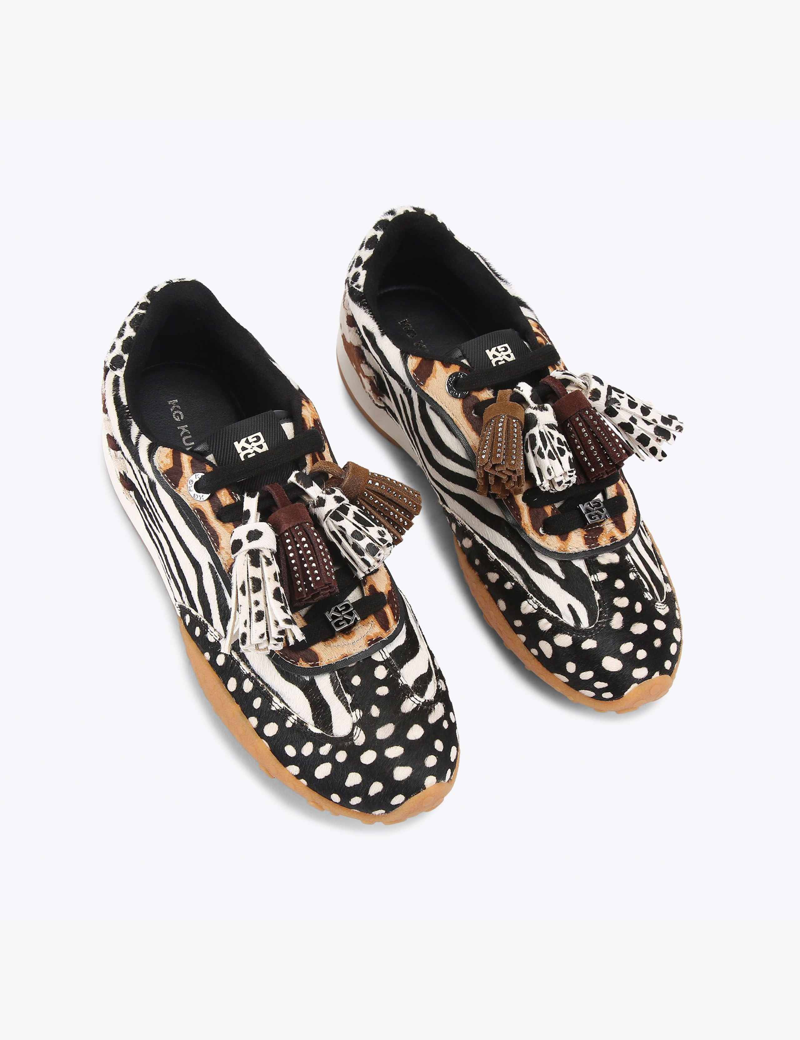 Suede Animal Print Trainers 3 of 5