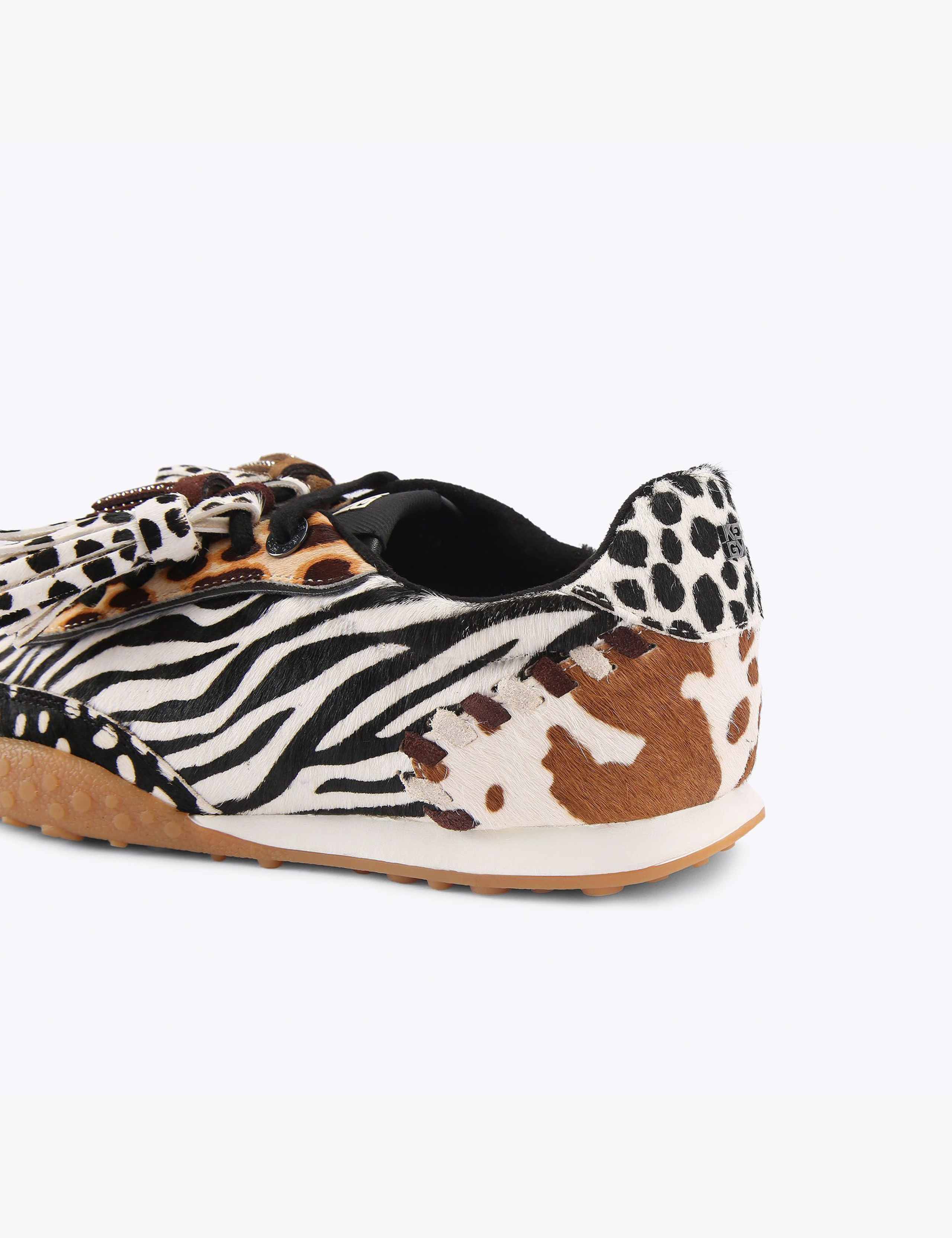 Suede Animal Print Trainers 4 of 5