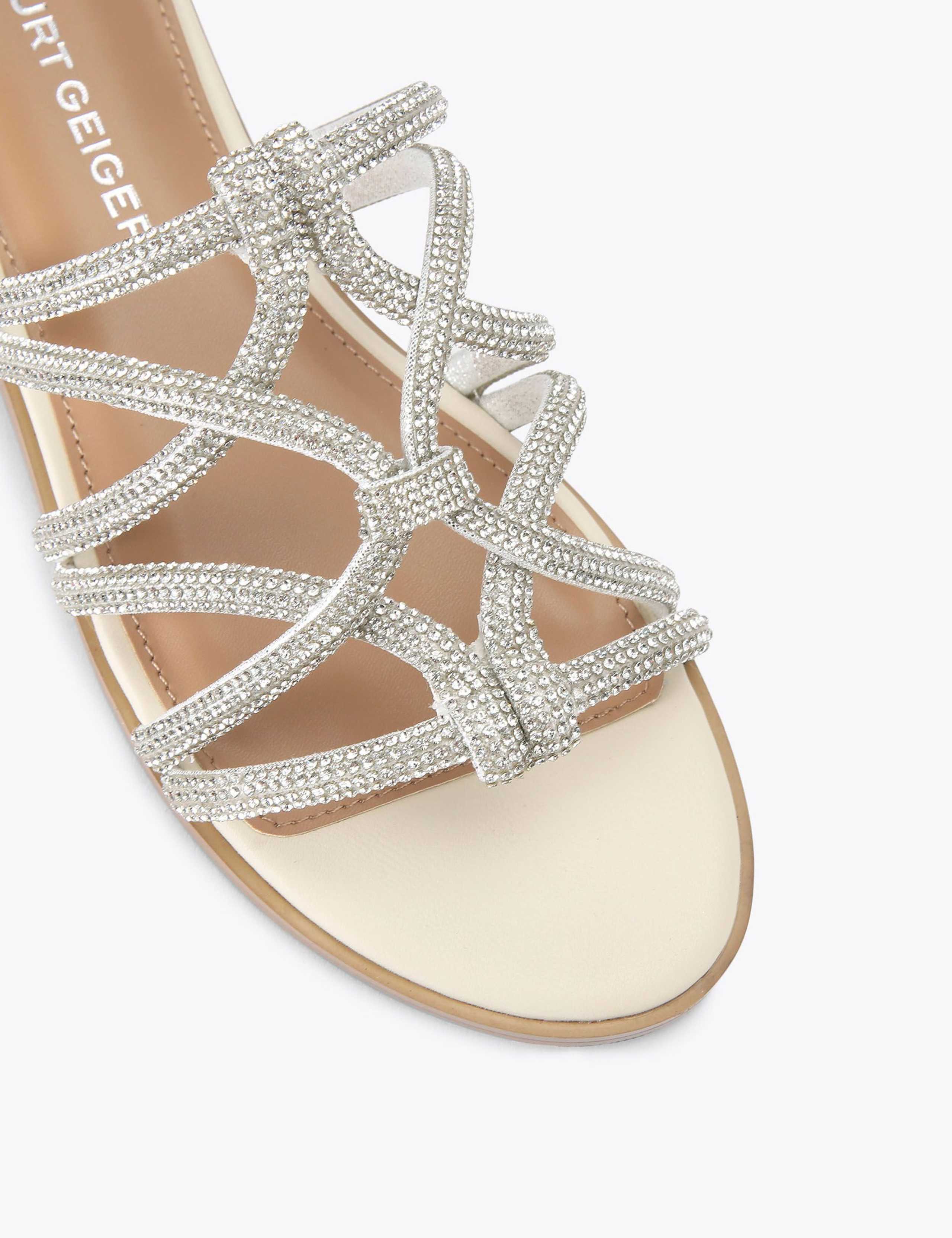 Perla Embellished Strappy Flat Sandals 3 of 5
