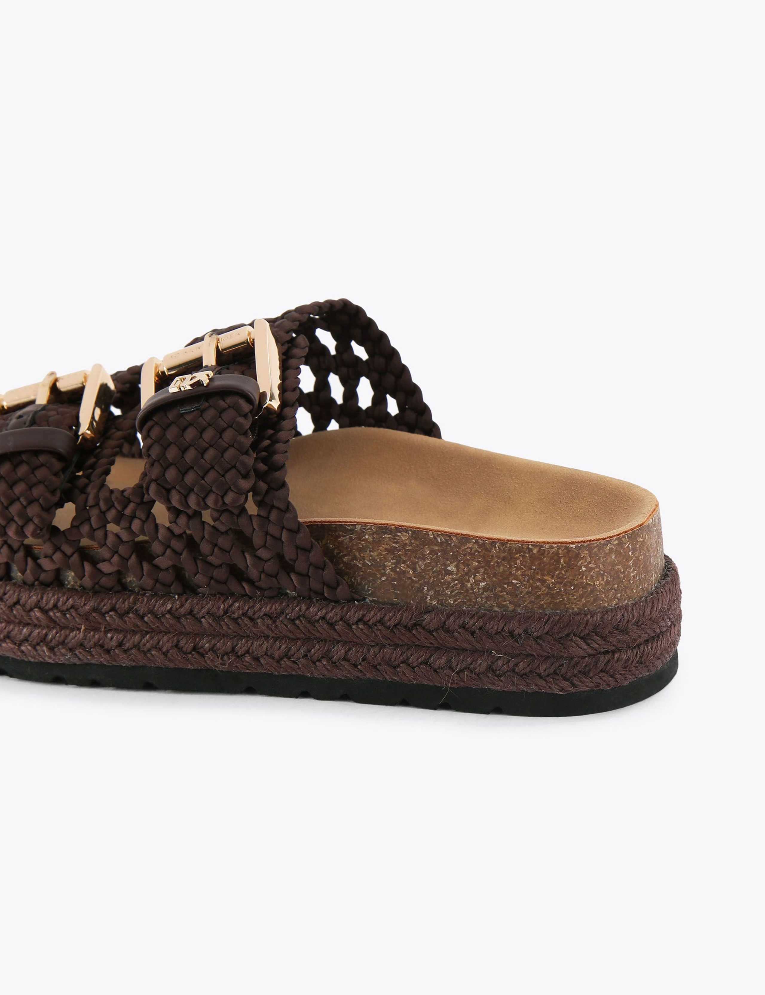Woven Buckle Flatform Sandals 3 of 4
