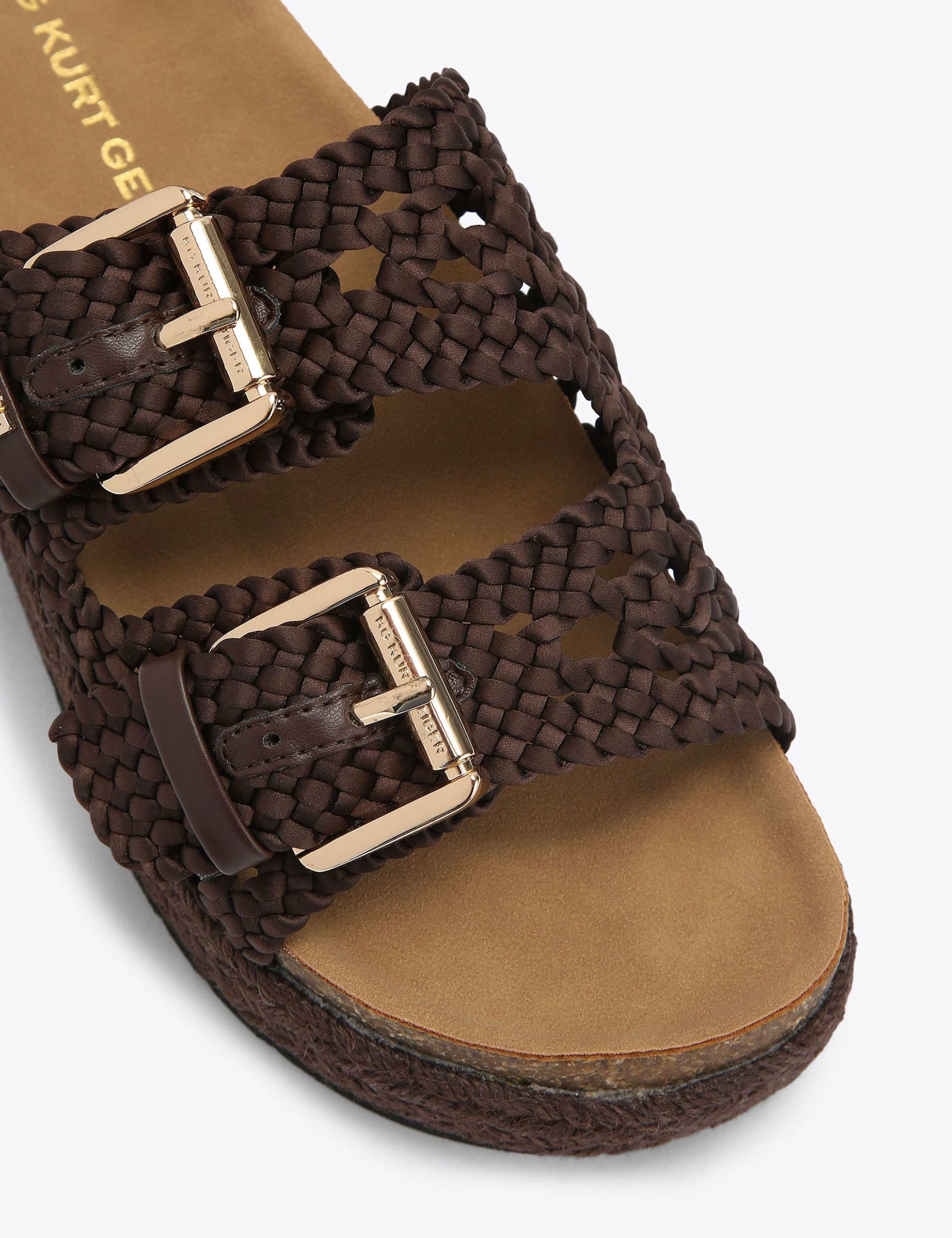 Woven Buckle Flatform Sandals 4 of 4