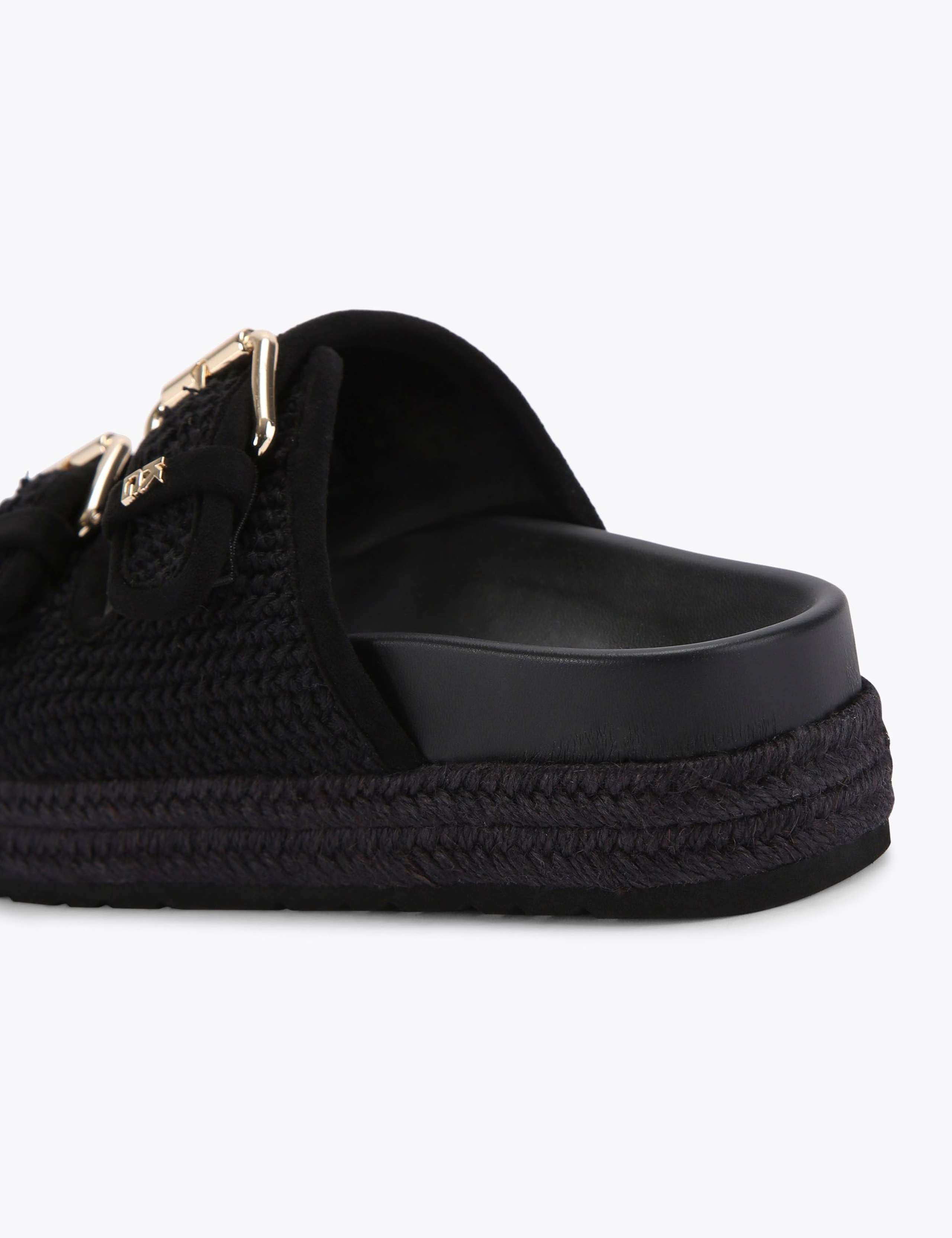 Textured Buckle Flat Sandals 3 of 5