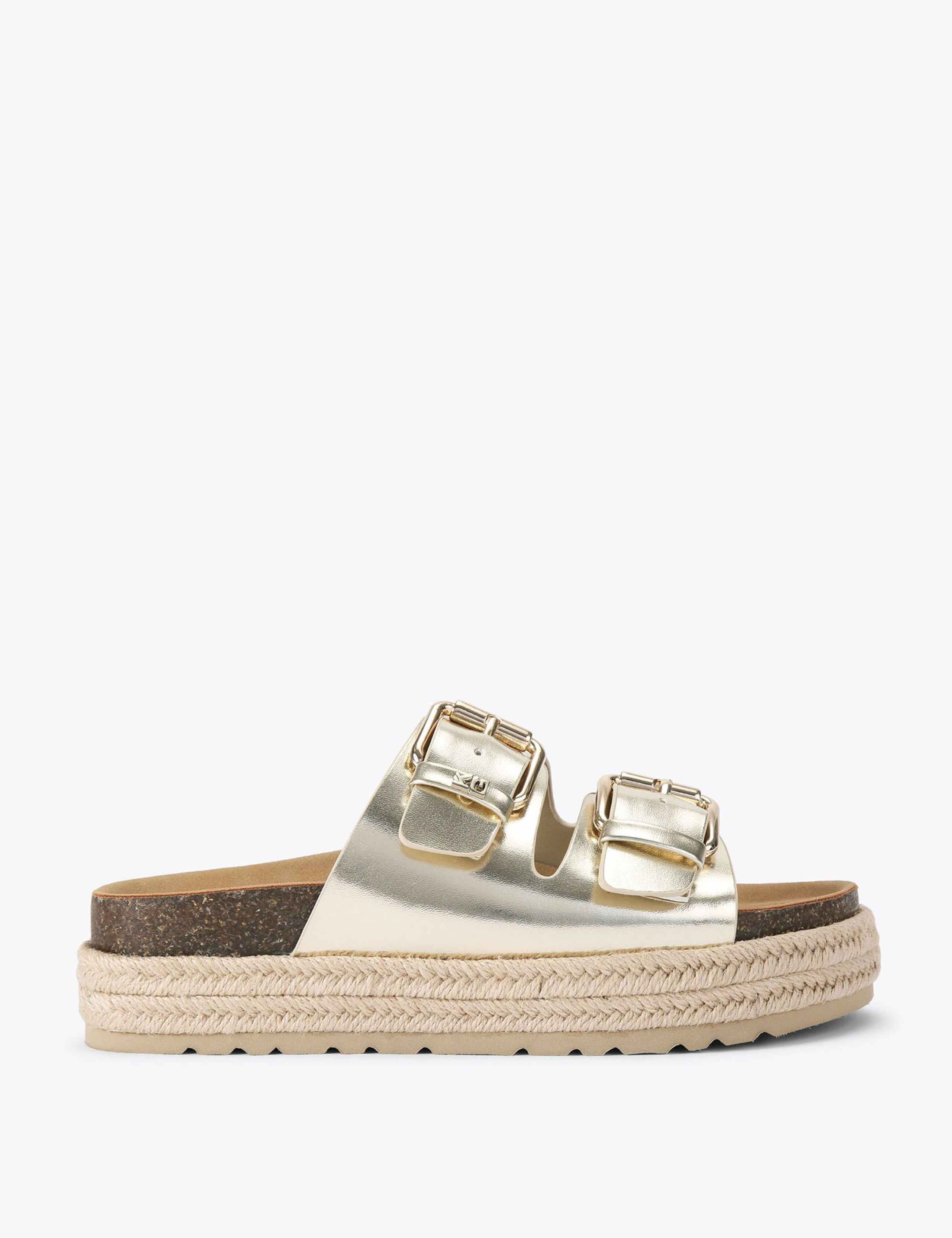 Metallic Buckle Flat Sandals 2 of 5