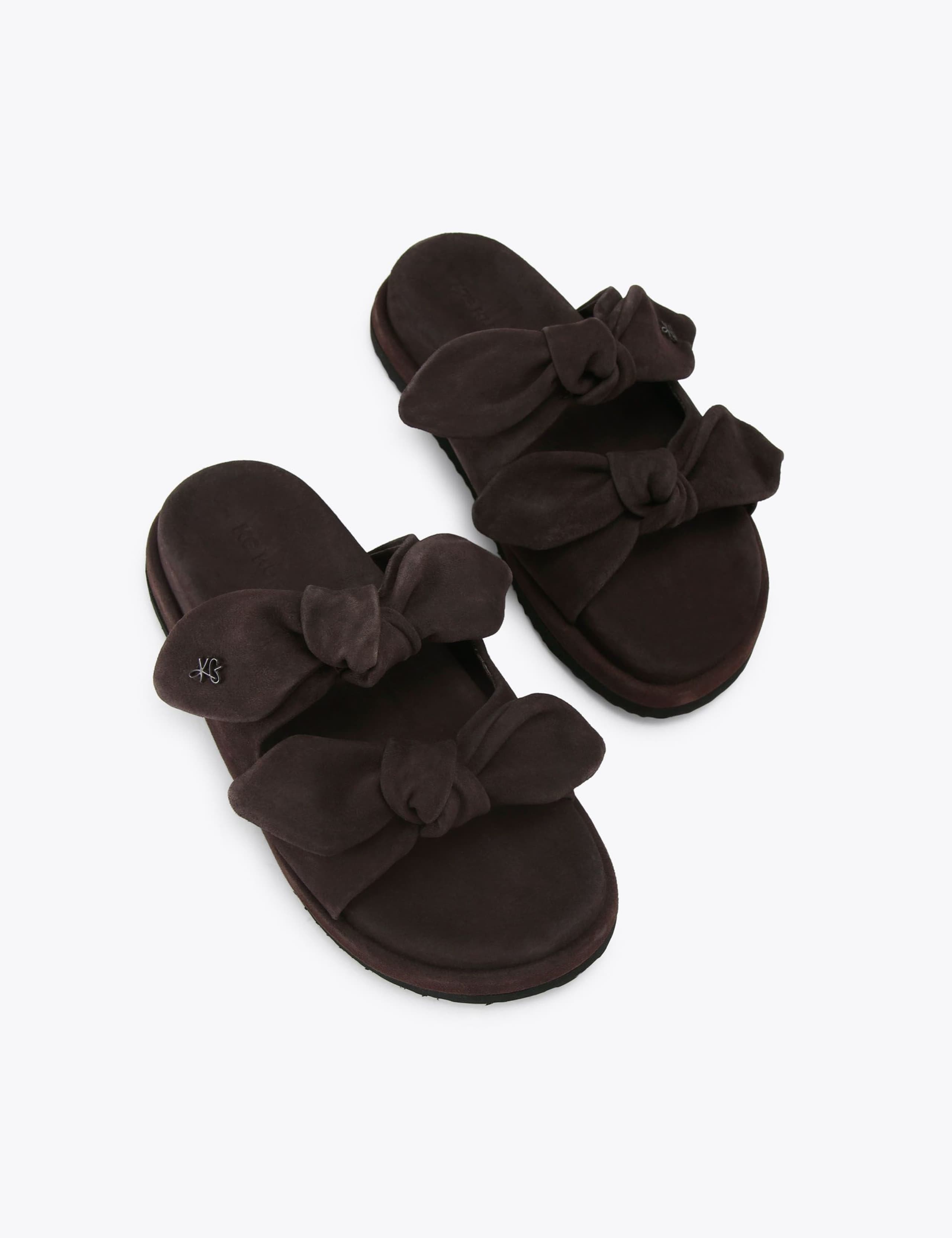 Suede Bow Detail Sandals 3 of 4