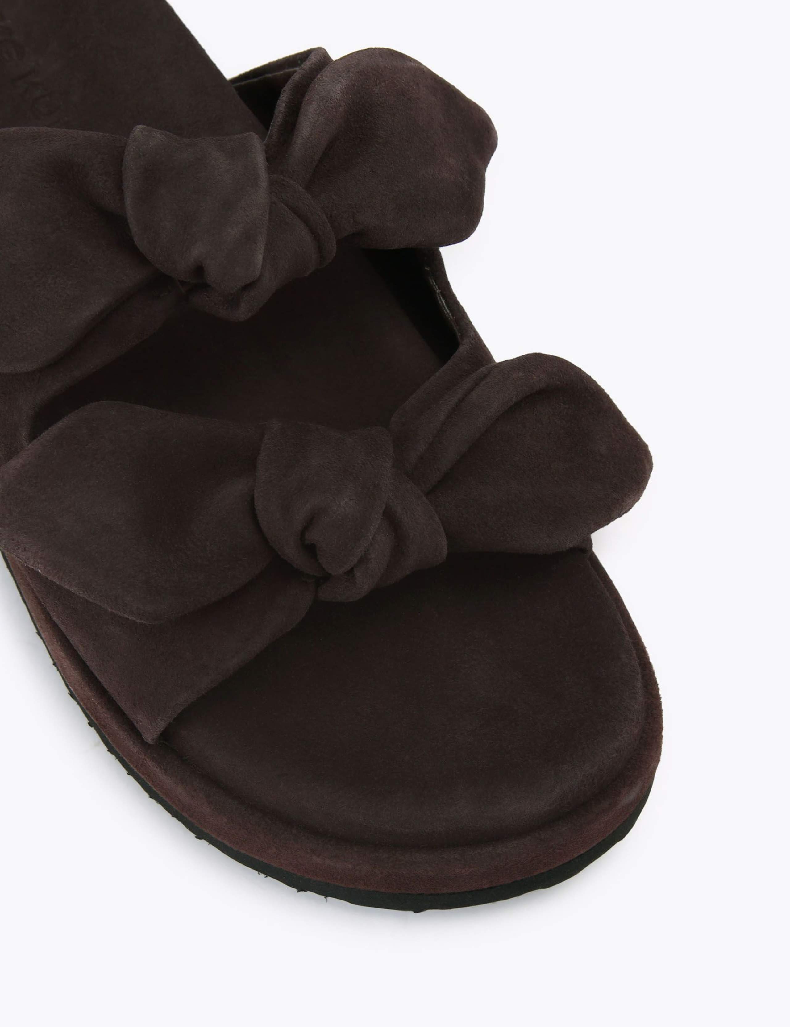 Suede Bow Detail Sandals 4 of 4