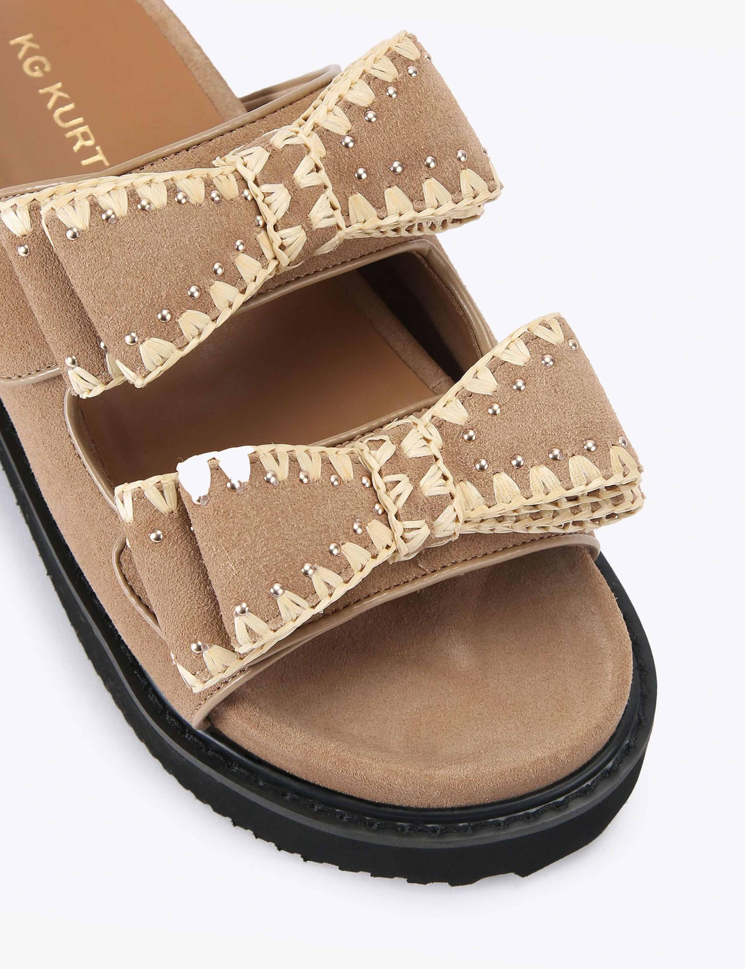 Suede Flat Sliders 4 of 5