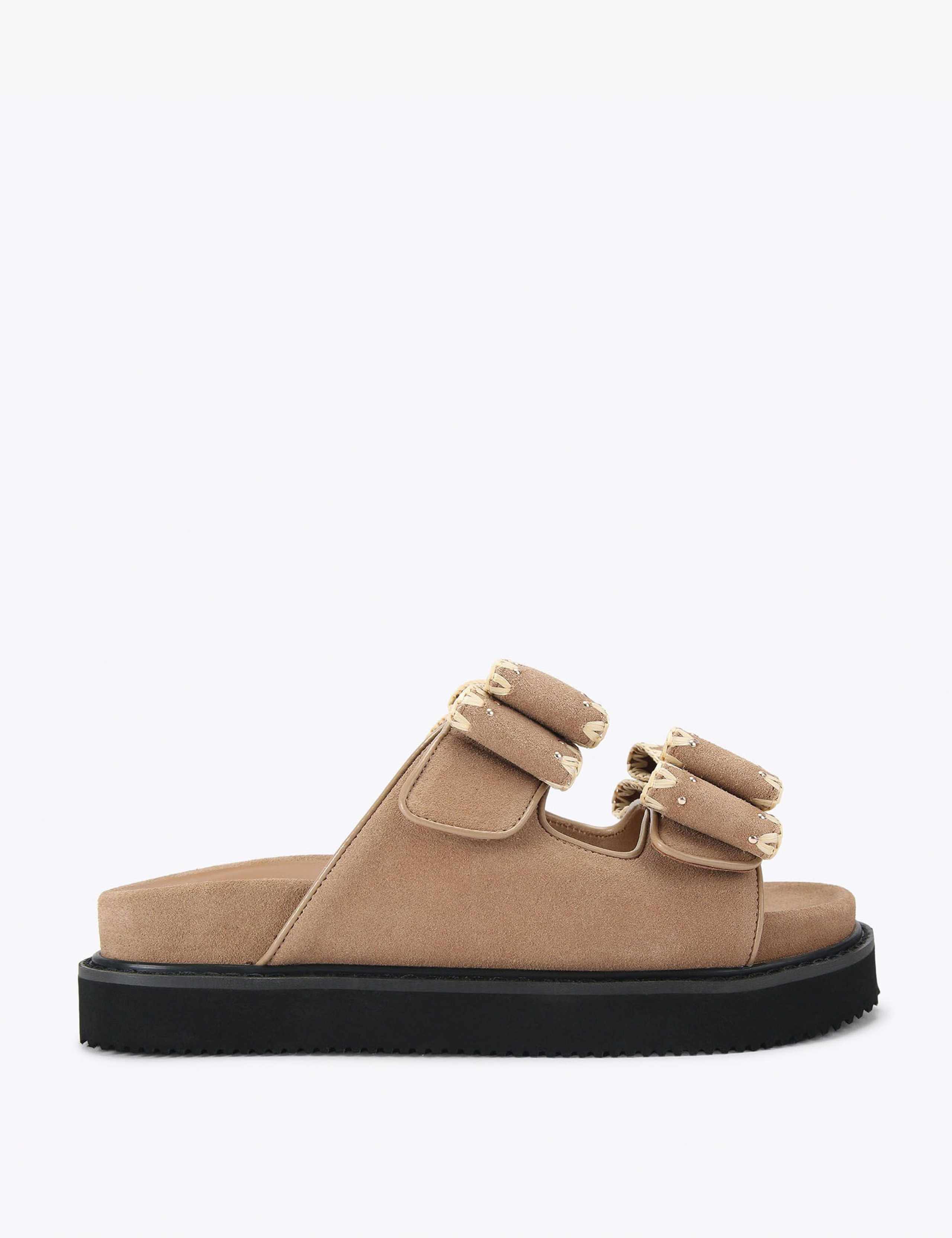 Suede Flat Sliders 2 of 5