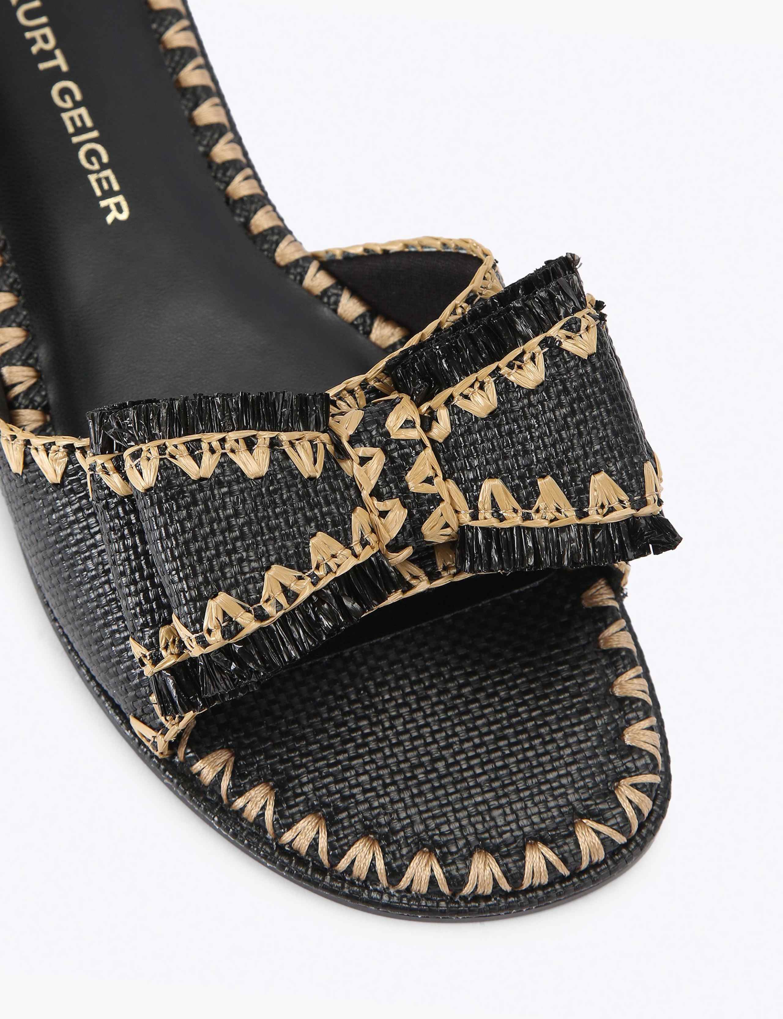 Raffia Bow Slimline Flat Sandals 5 of 5