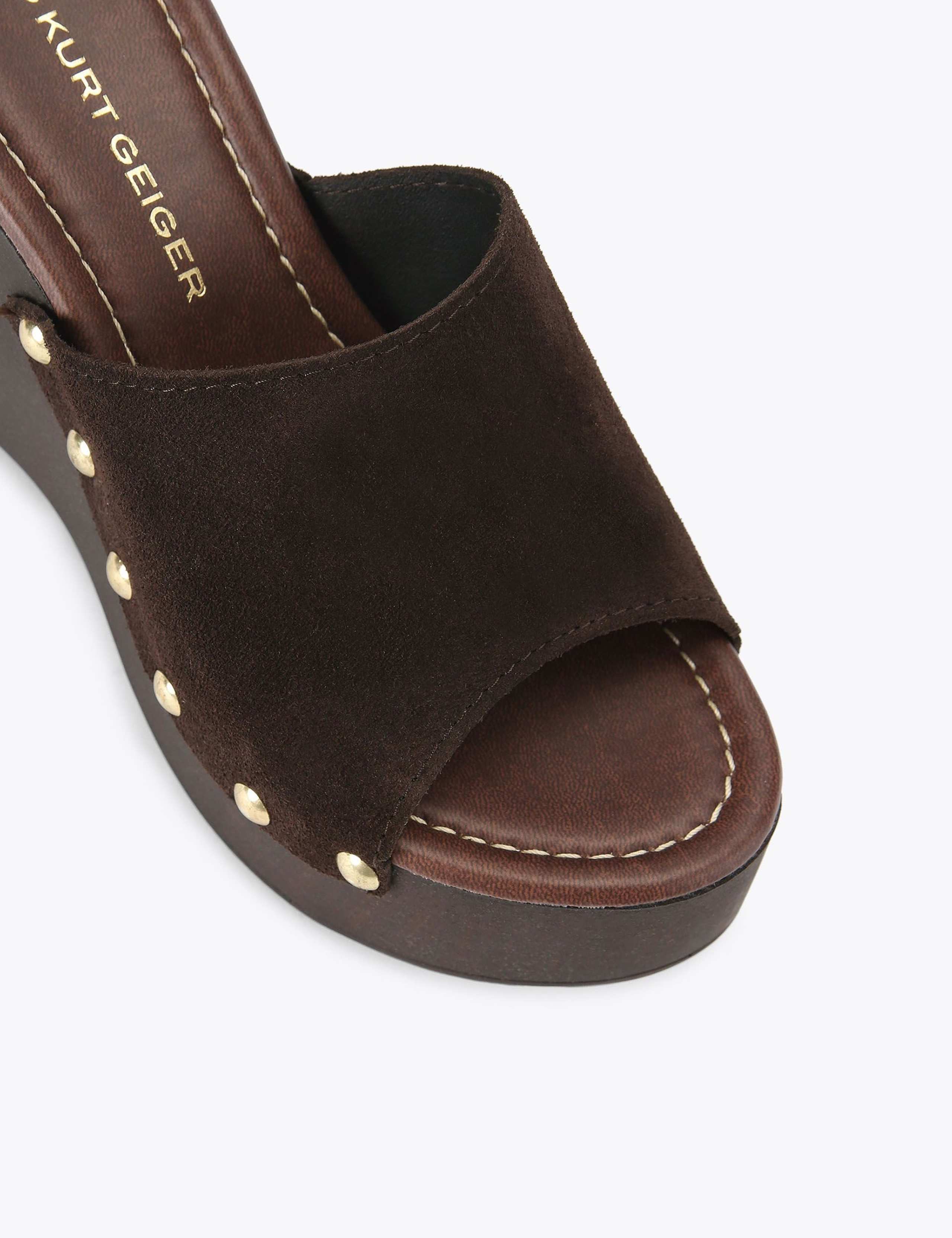 Suede Wedge Platform Sandals 4 of 5