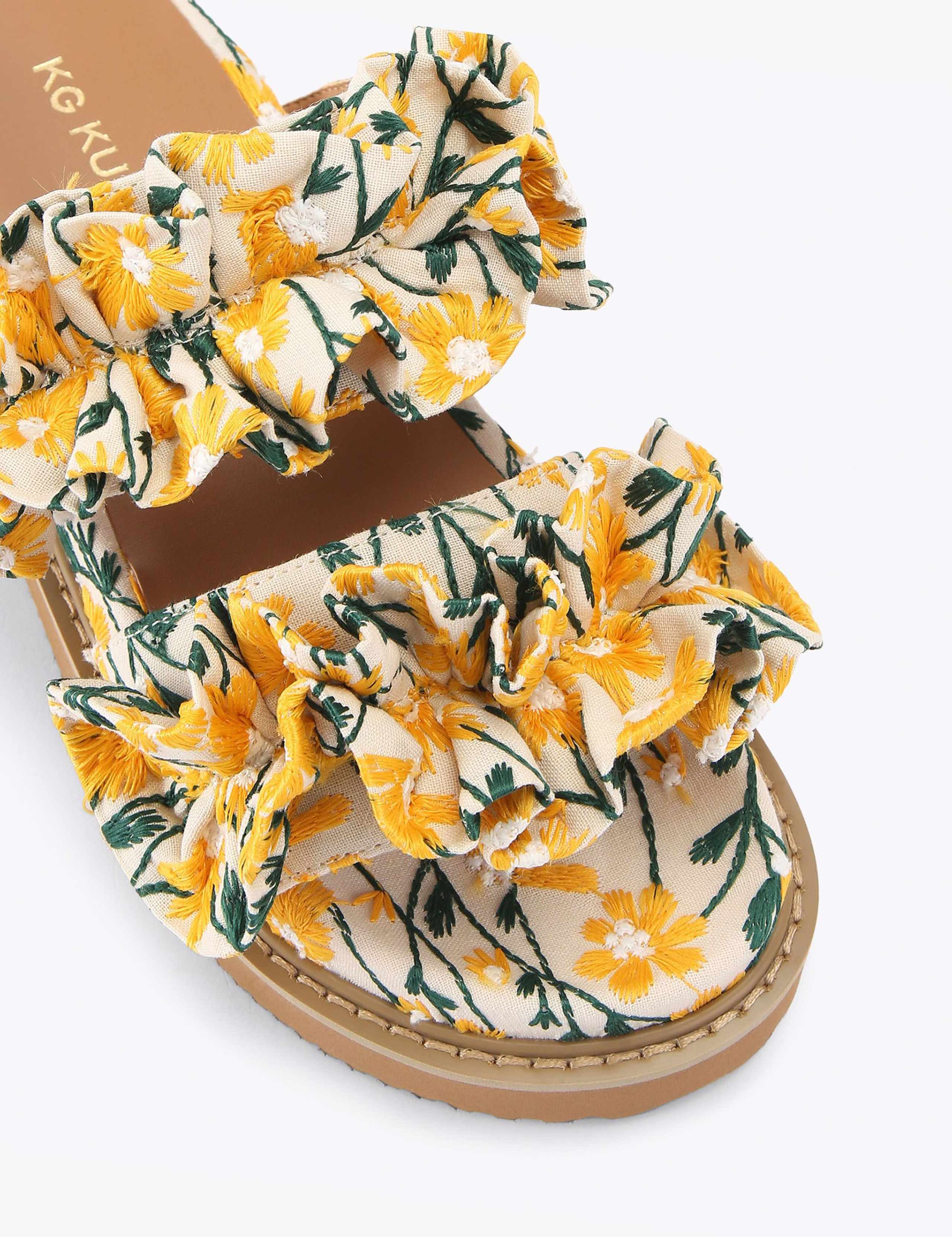 Floral Double Strap Sandals 4 of 5