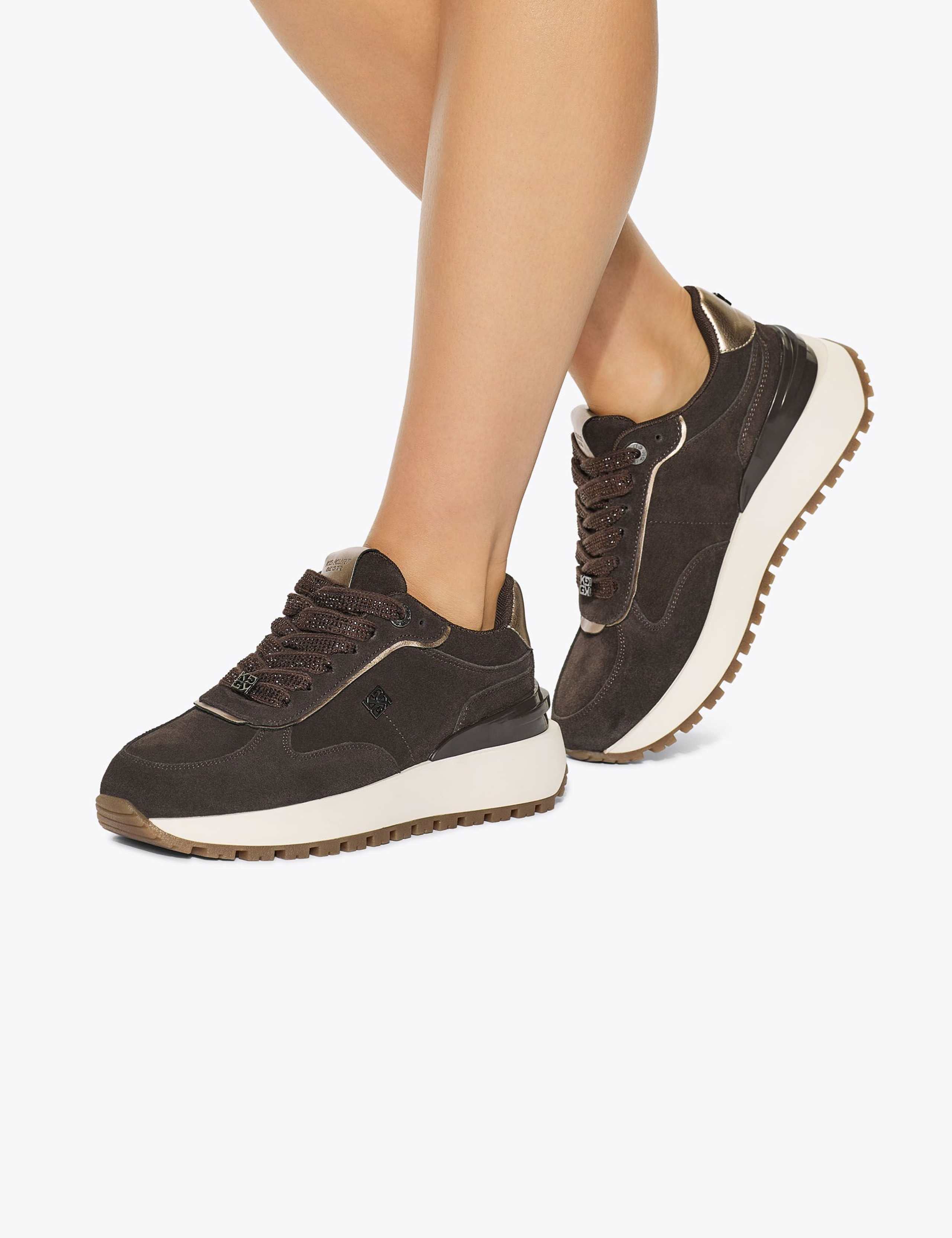 Suede Platform Trainers 1 of 5