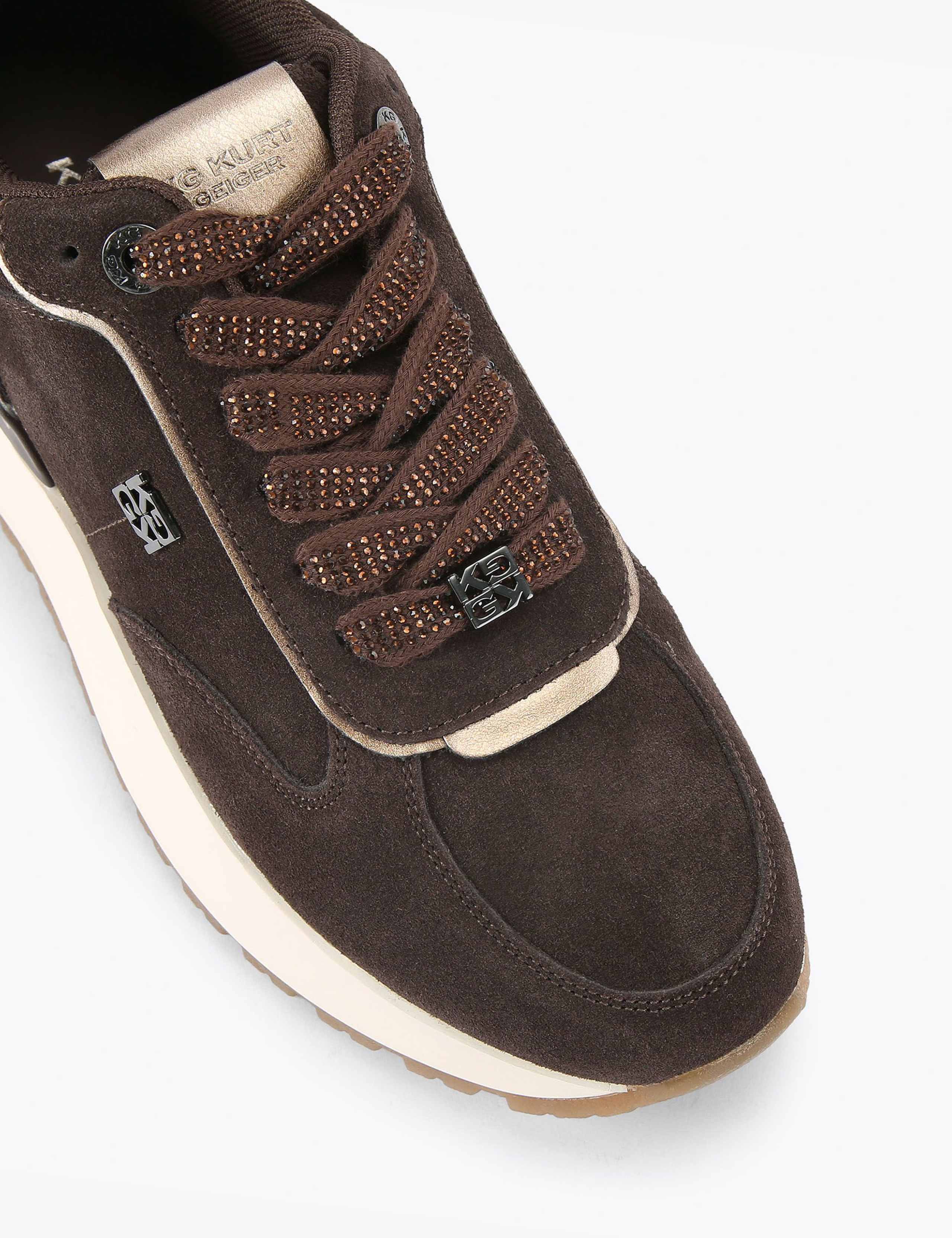 Suede Platform Trainers 4 of 5