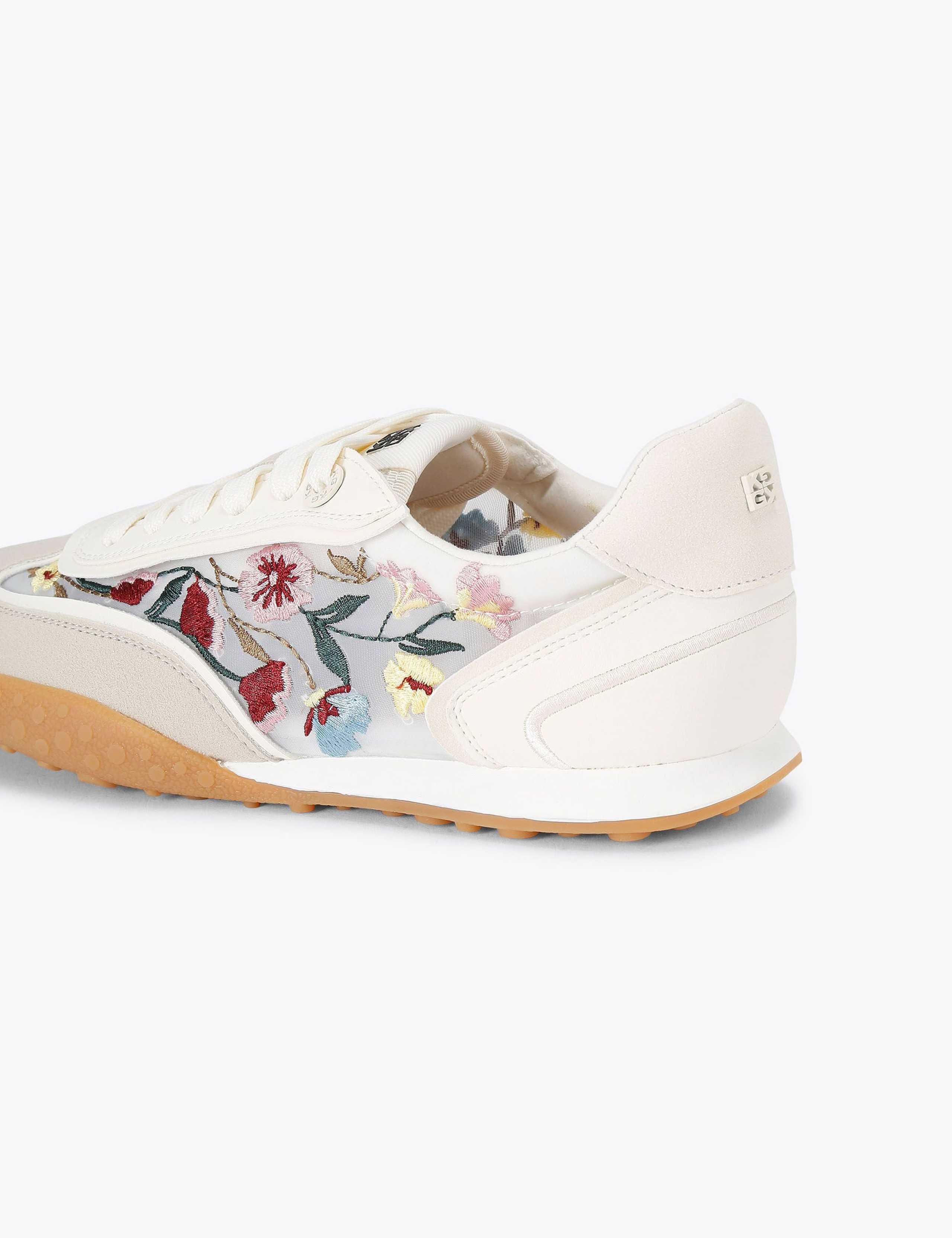 Lace-Up Floral Embroidery Trainers 4 of 5